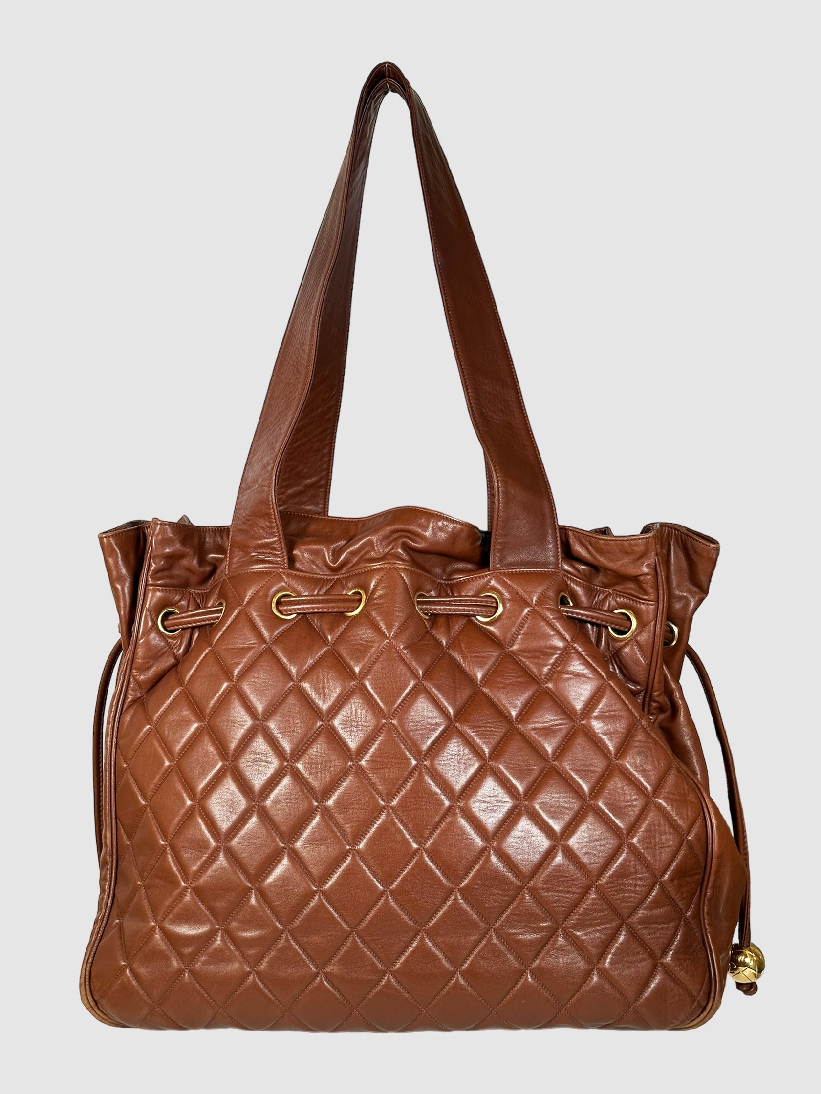 Matelasse CC Drawstring Shoulder Bag