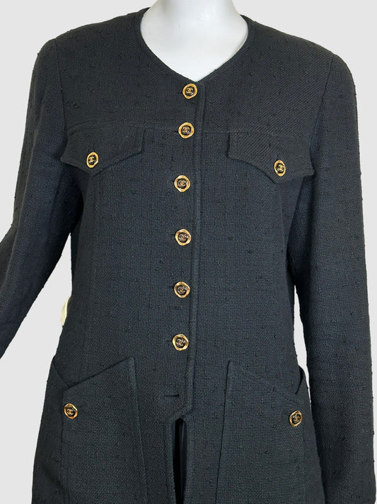 Chanel Single-Breasted Fitted Blazer - Size 44