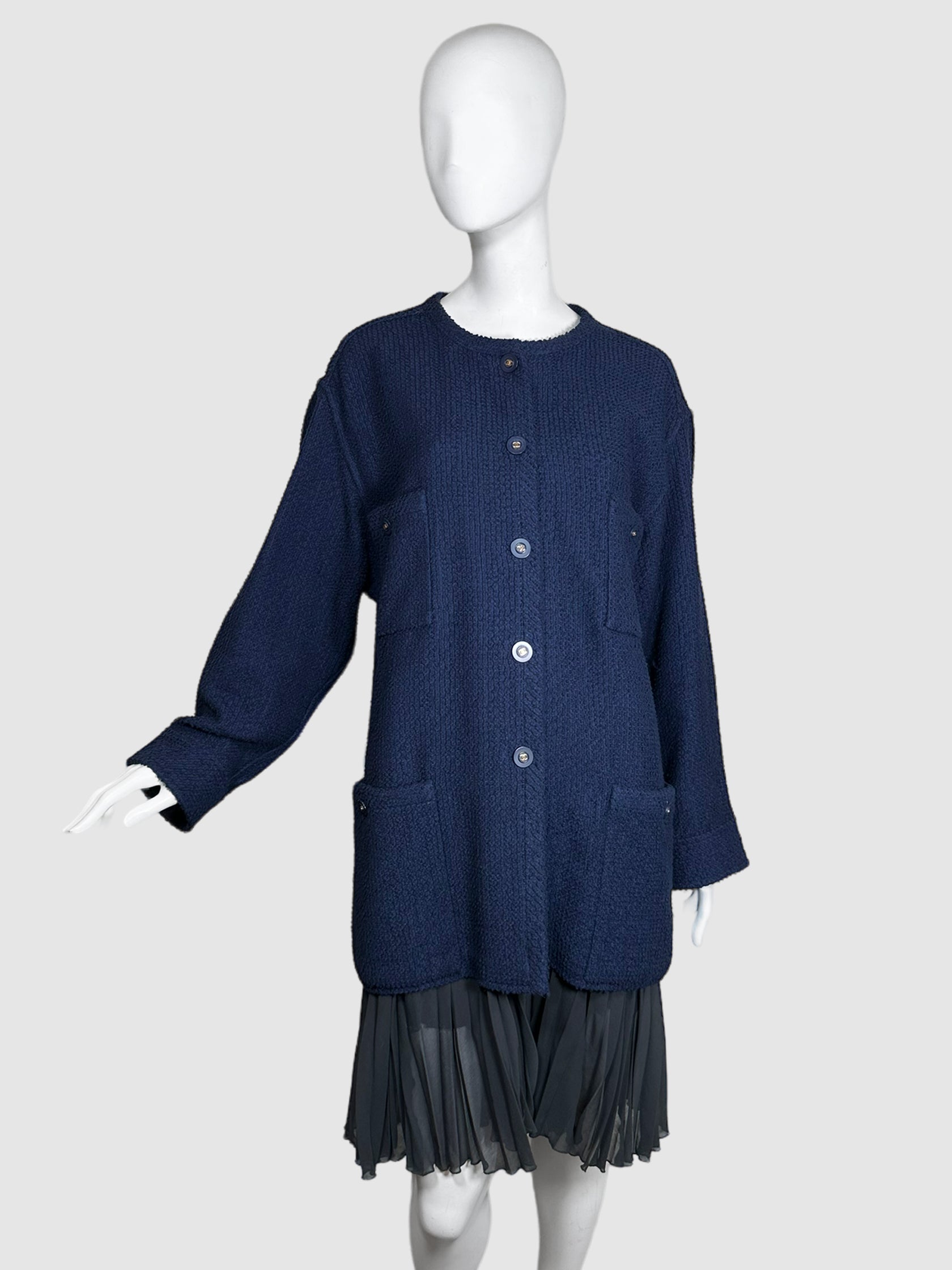 Wool Single-Breasted Jacket - Size 48