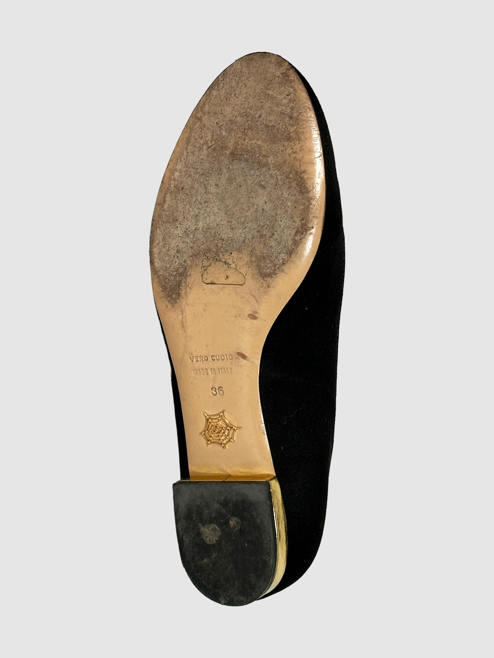 Charlotte Olympia Satin Printed Crystal Embellishments Loafers - Size 36