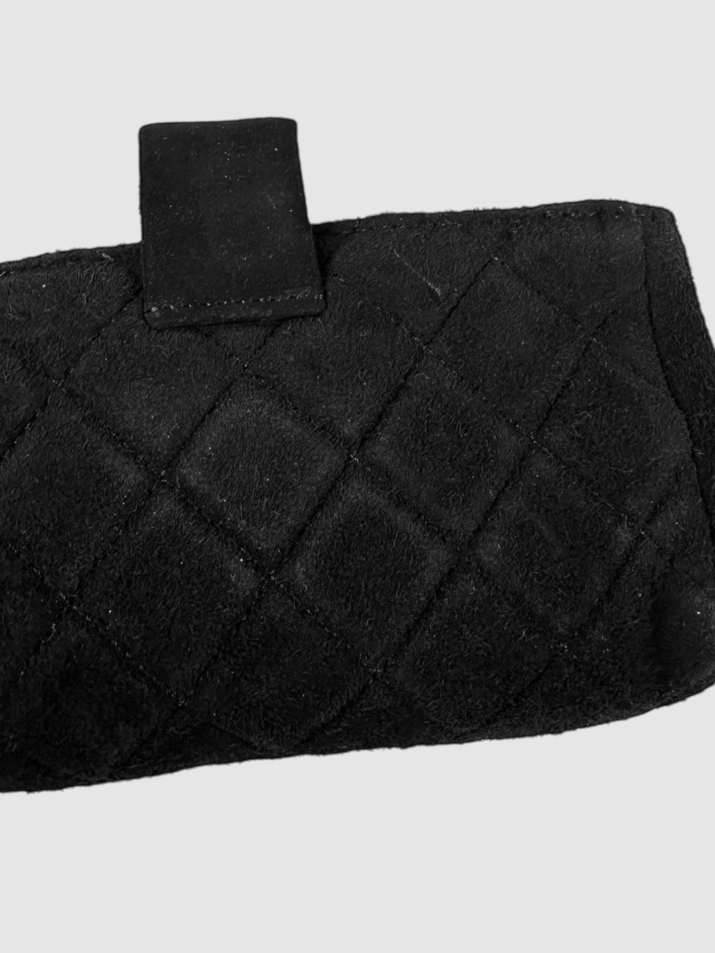 Quilted Suede Zip Wallet