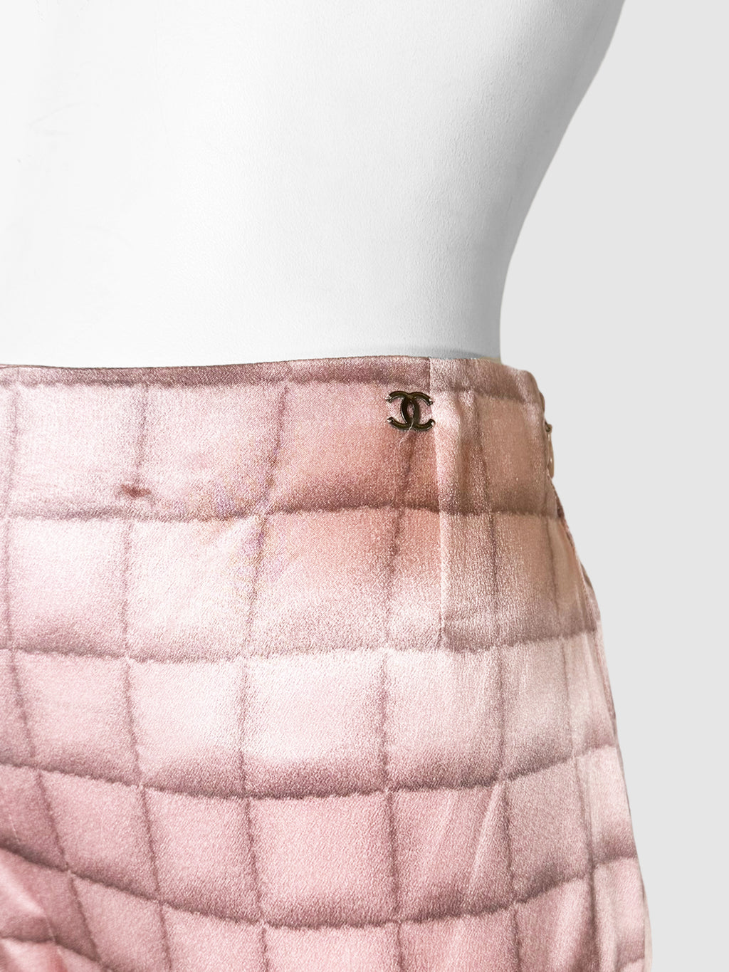 Plaid Silk Pants - Size 40