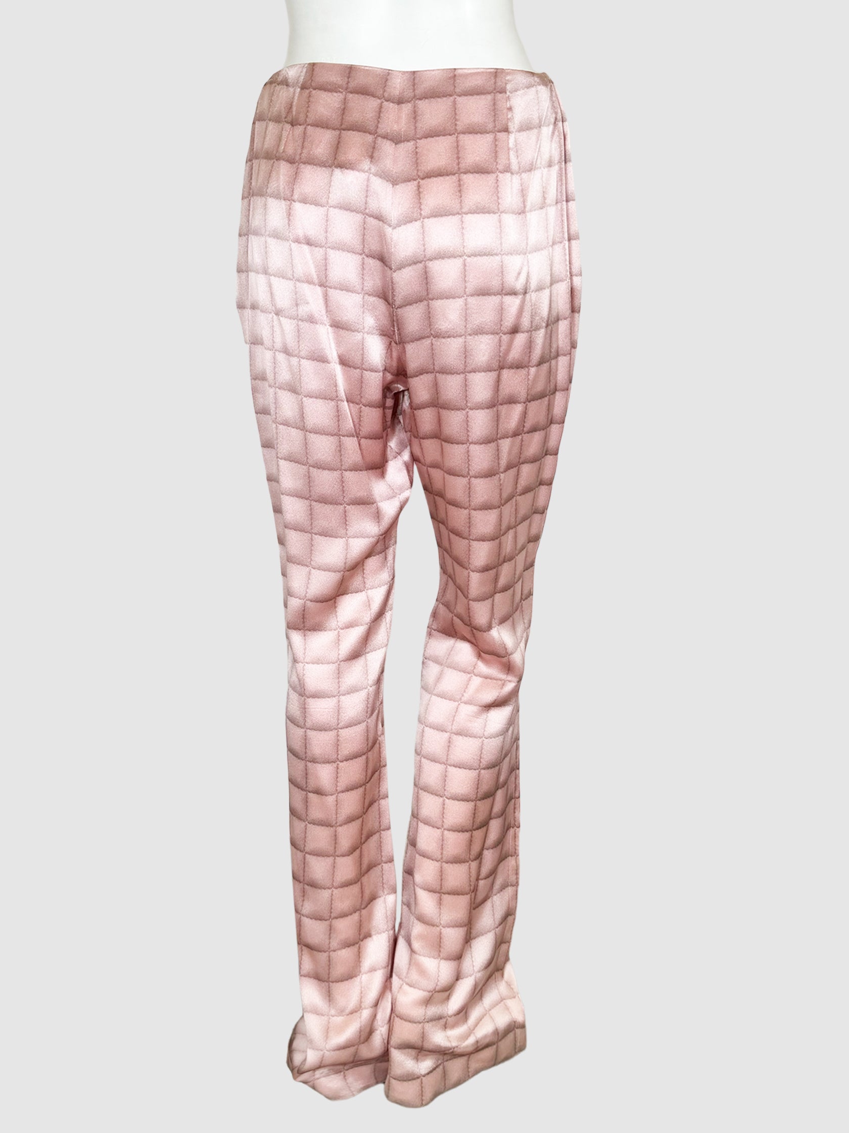 Plaid Silk Pants - Size 40