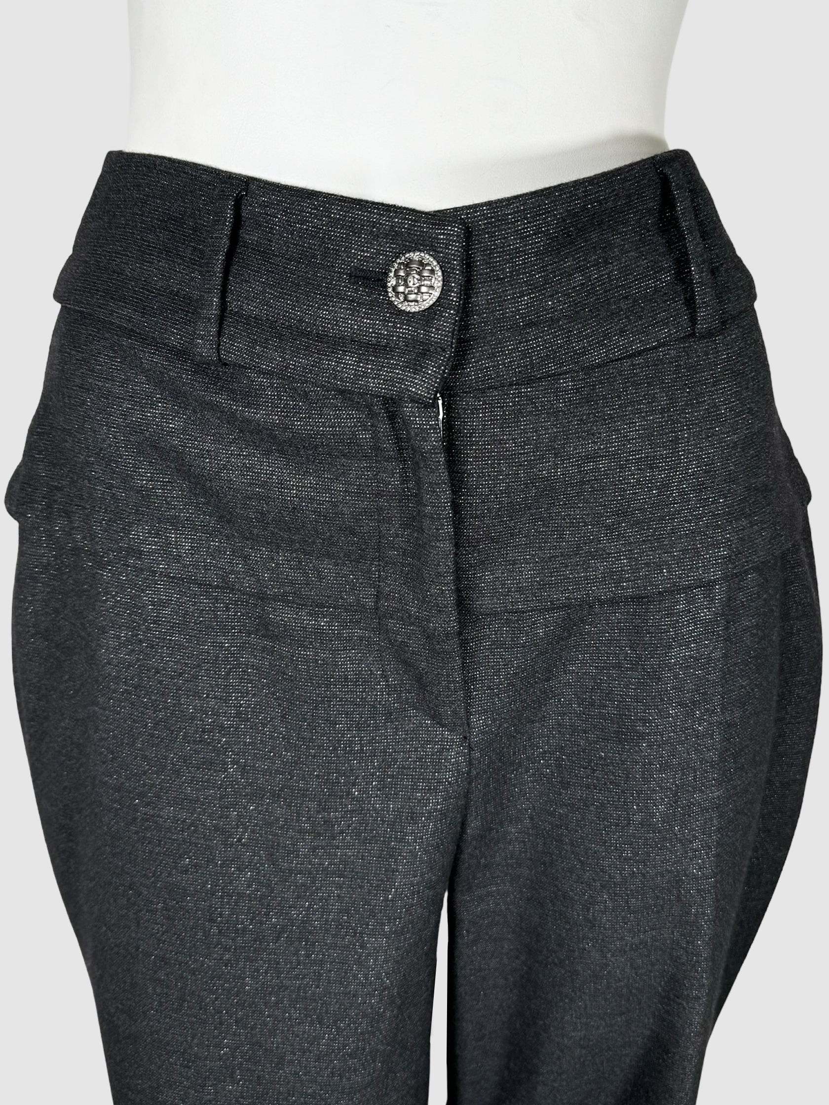 Metallic Wool Dress Pants - Size 40