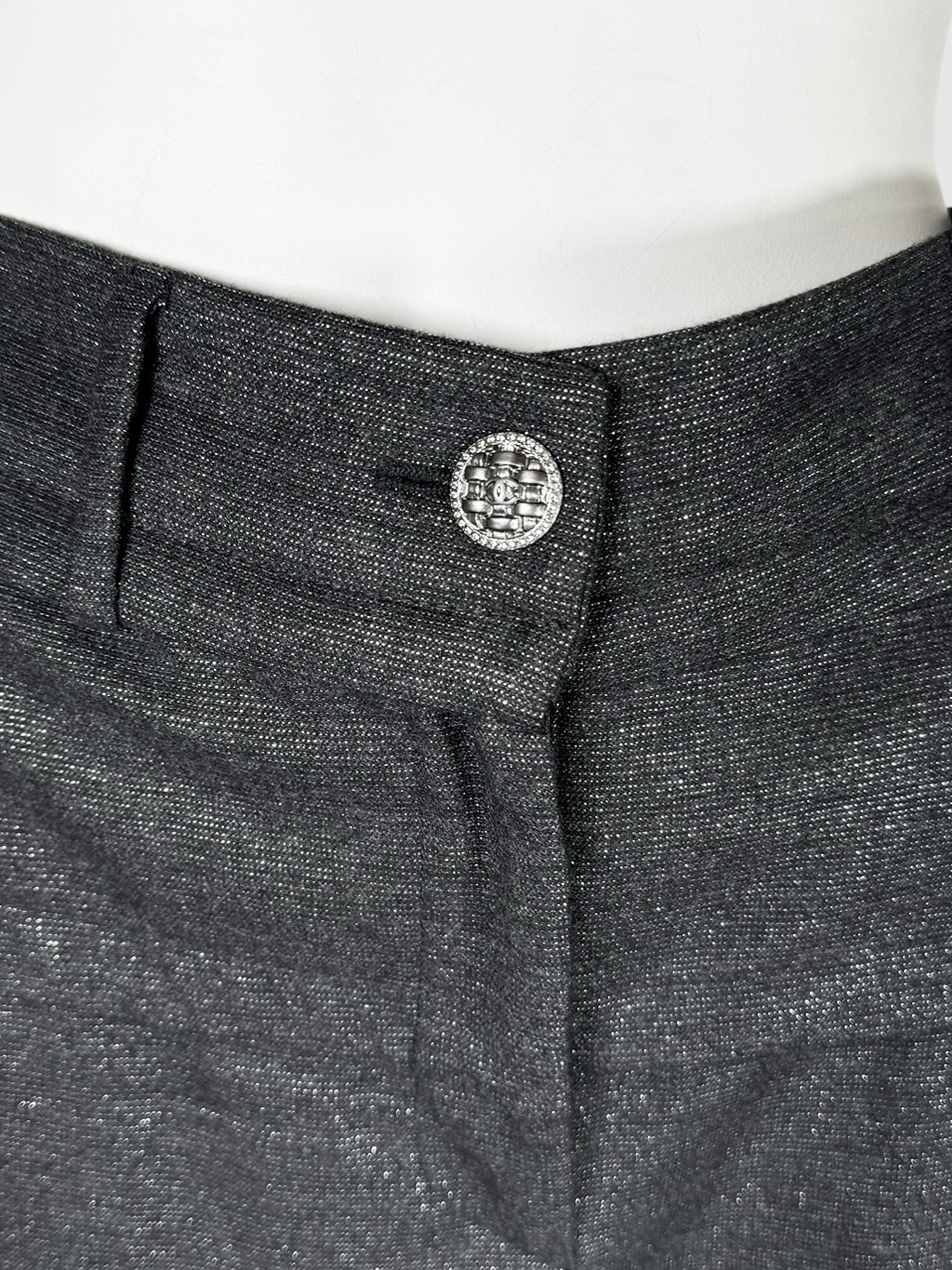 Metallic Wool Dress Pants - Size 40