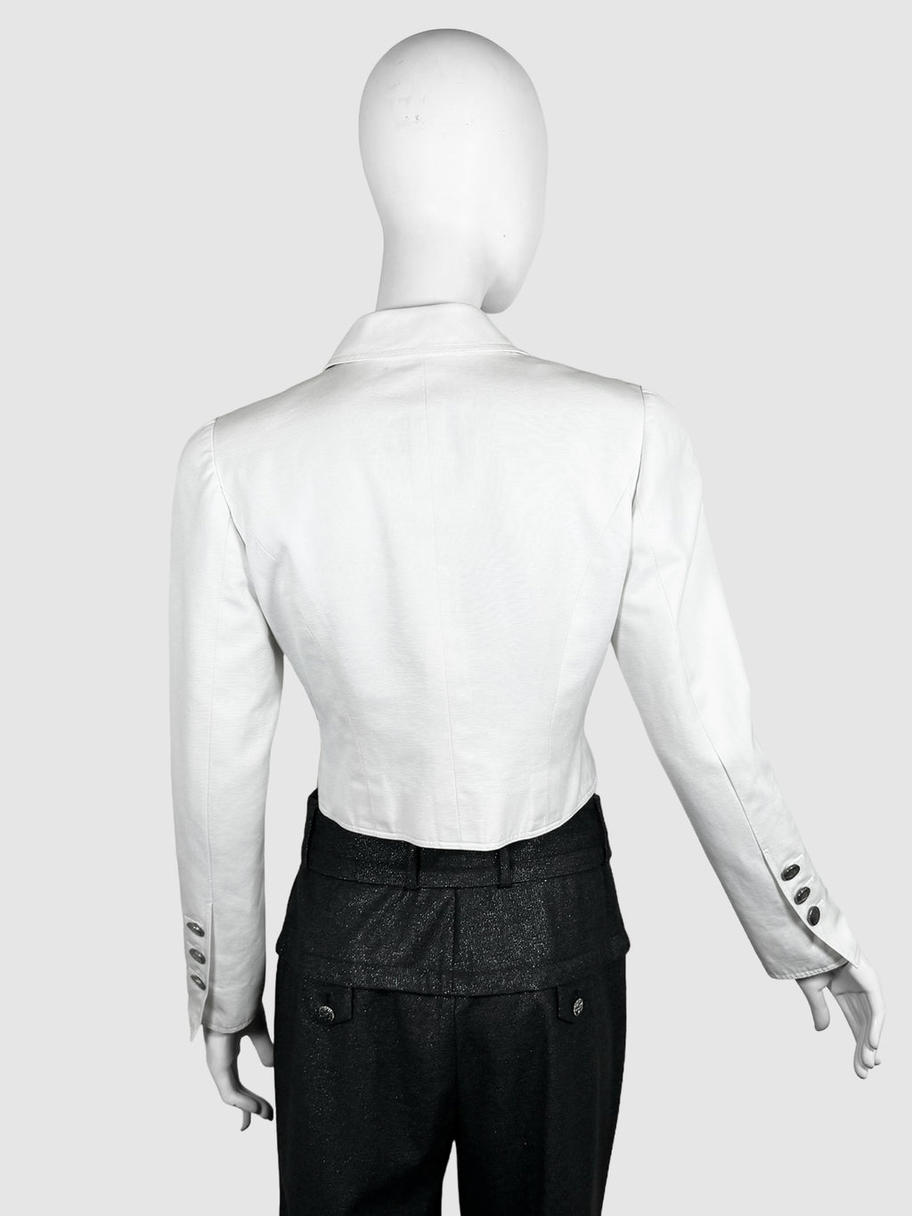 Cropped Single-Breasted Blazer - Size S