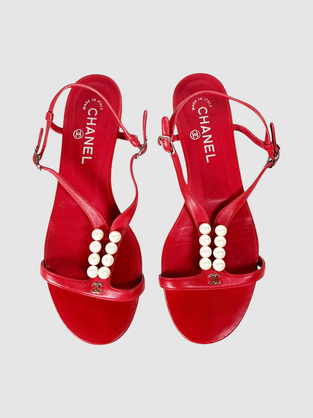 Pearl T-Strap Sandals