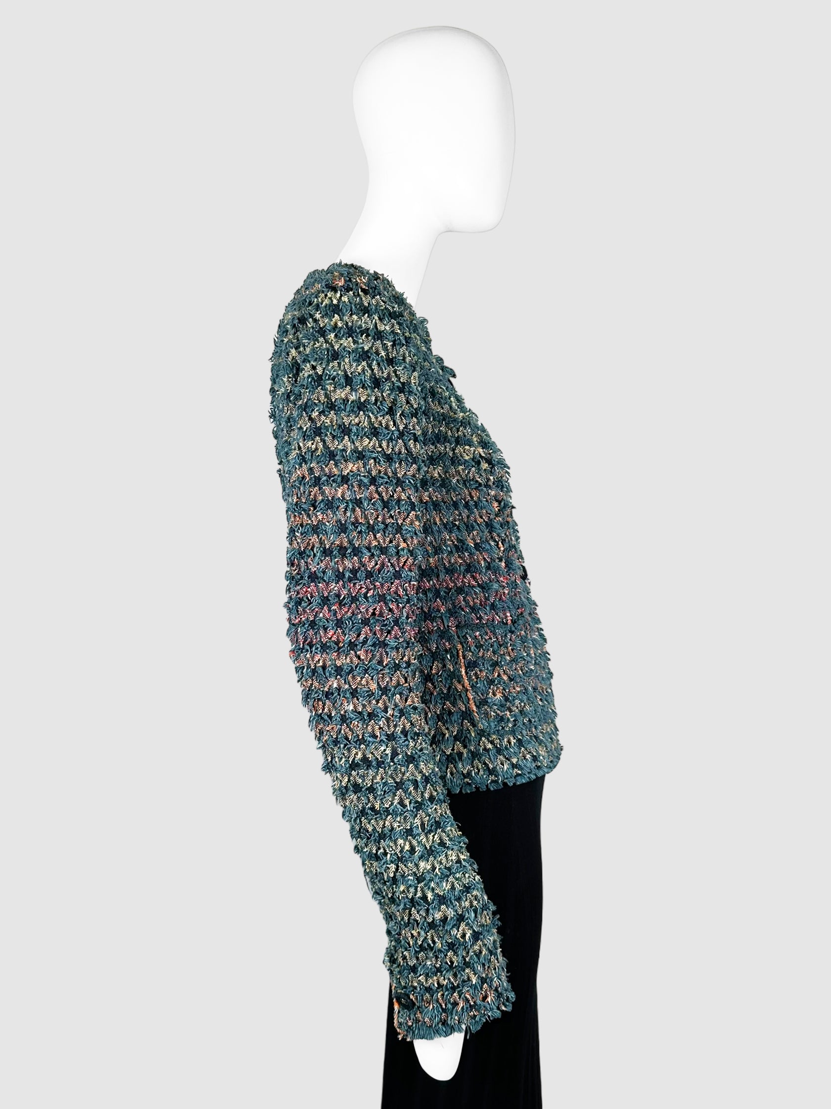 Tweed Button Up Cardigan - Size 40