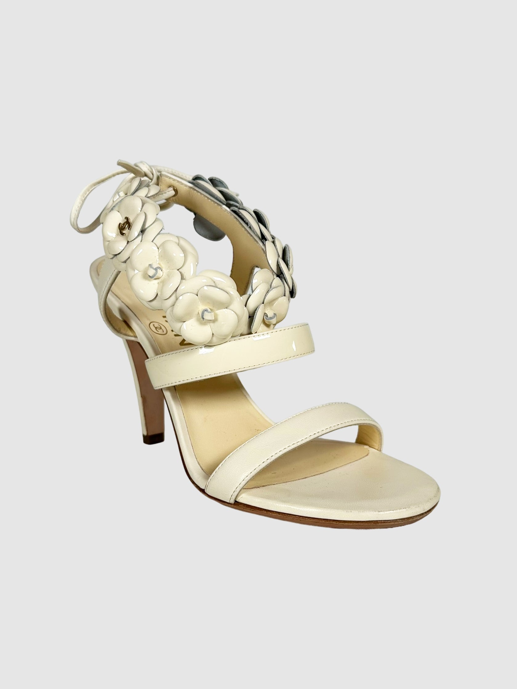 Camellia Flower Strap Pumps - Size 35