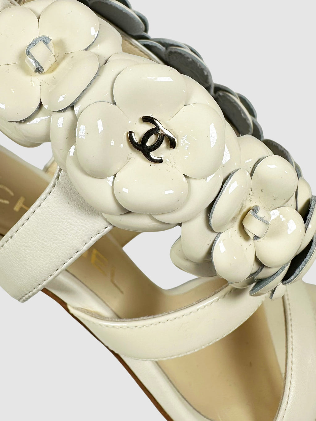 Camellia Flower Strap Pumps - Size 35