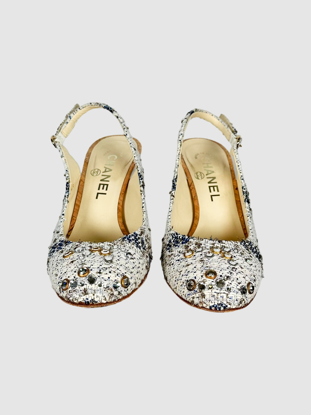 Tweed Slingback Pumps