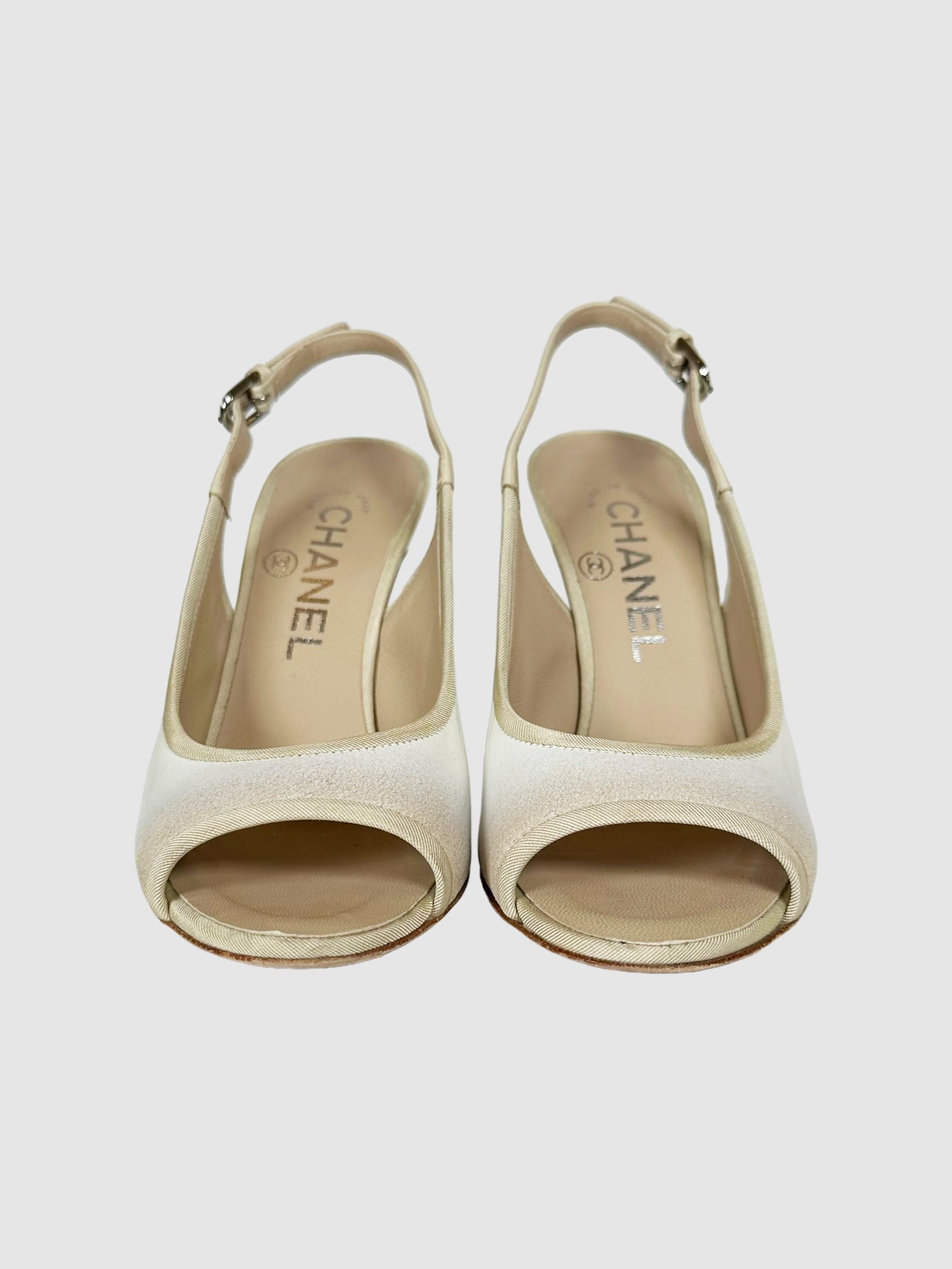 Leather Slingback Pumps - Size 35