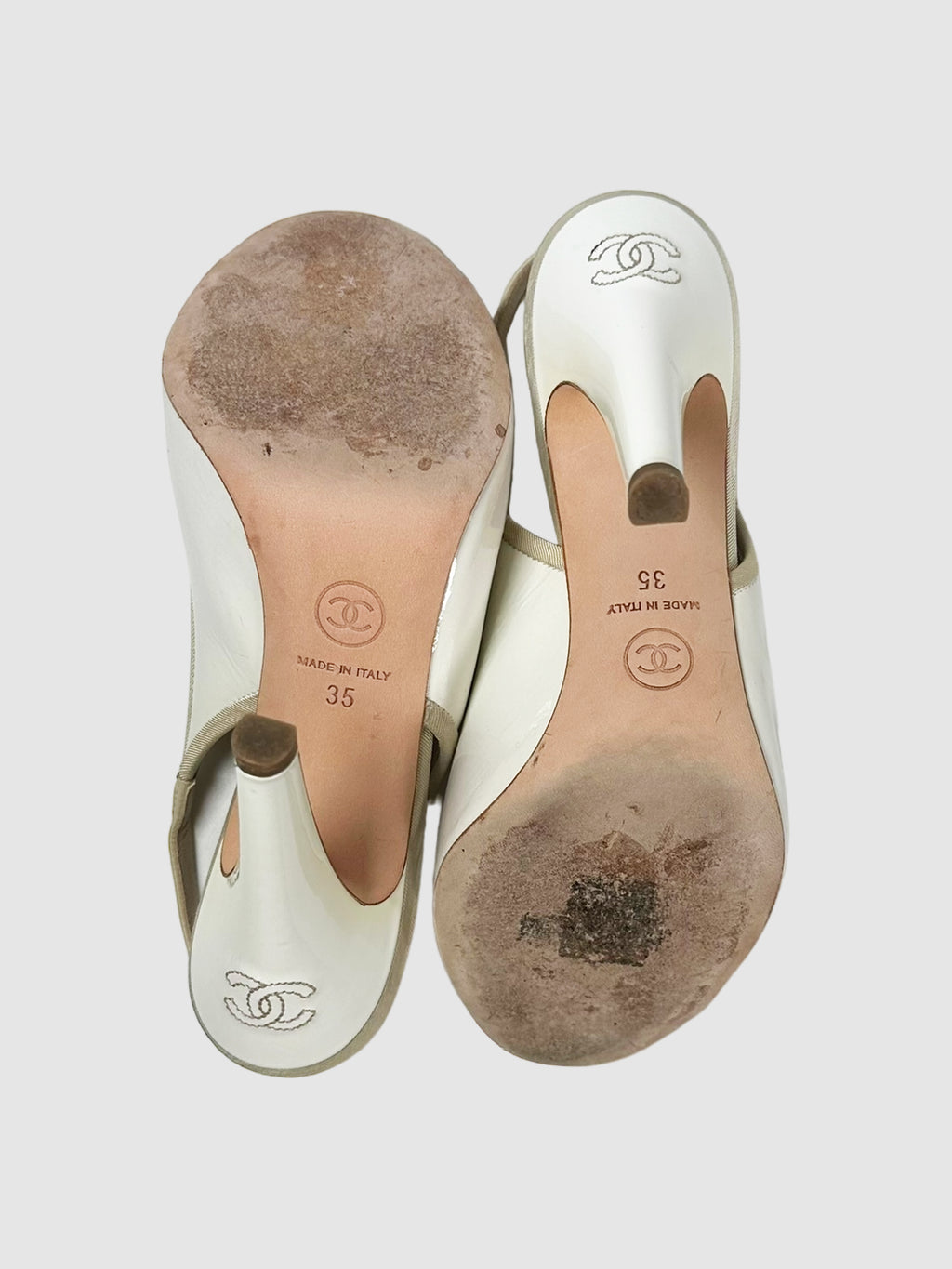 Leather Slingback Pumps - Size 35