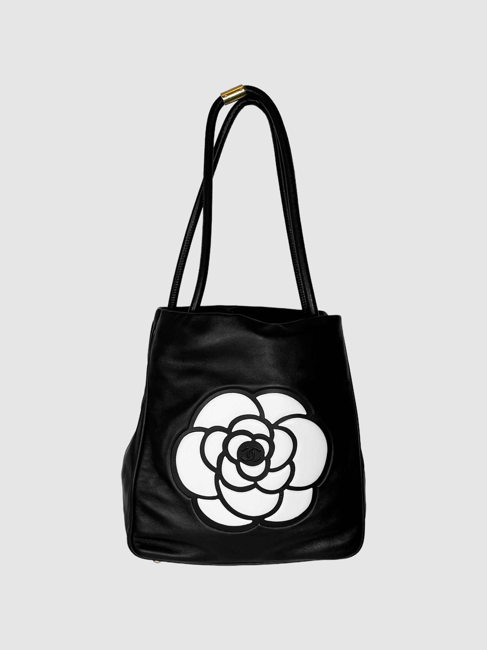 Chanel Lambskin Camellia Tote Bag luxury designer resale consignment secondhand