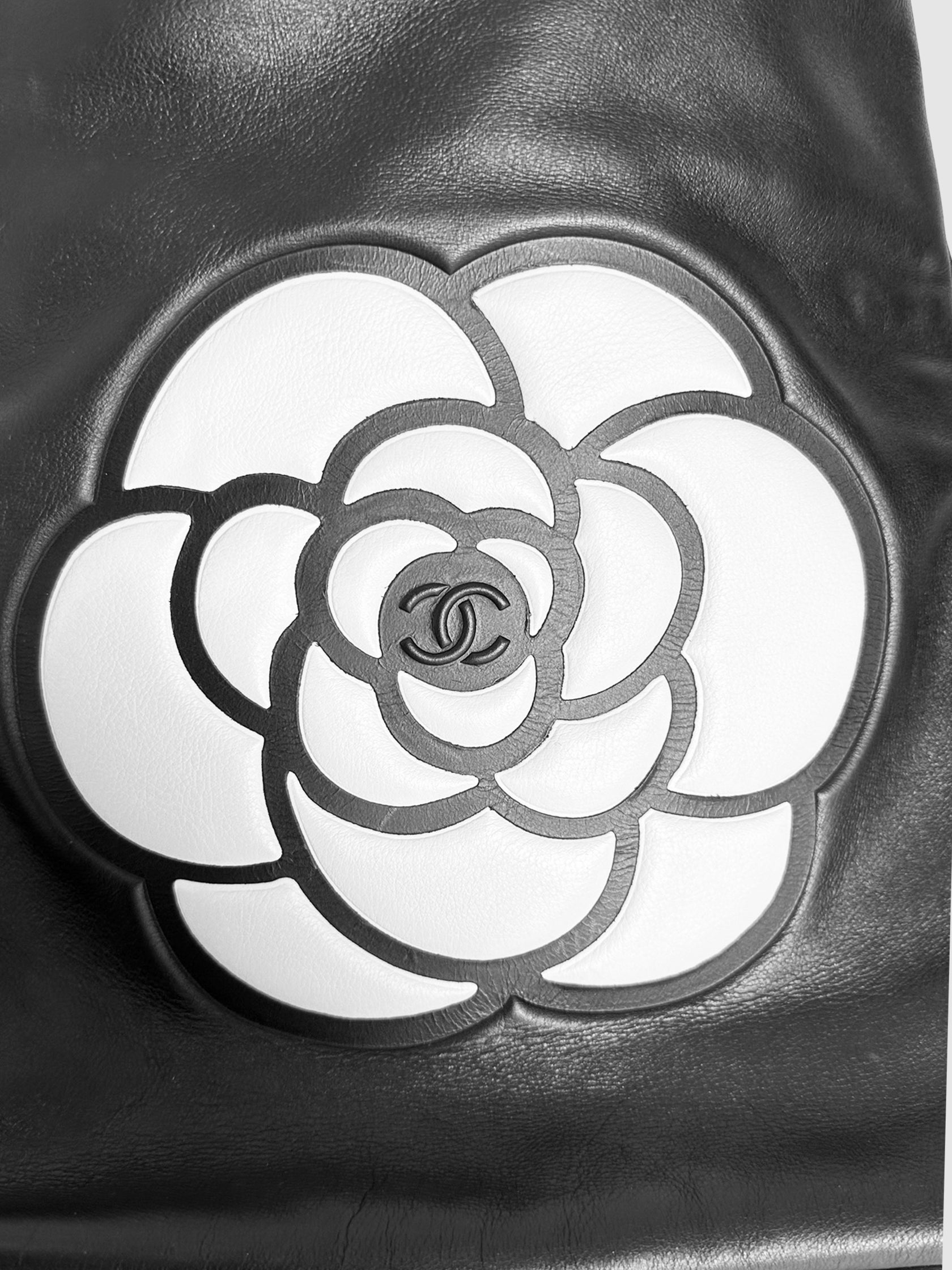 Lambskin Camellia Tote Bag