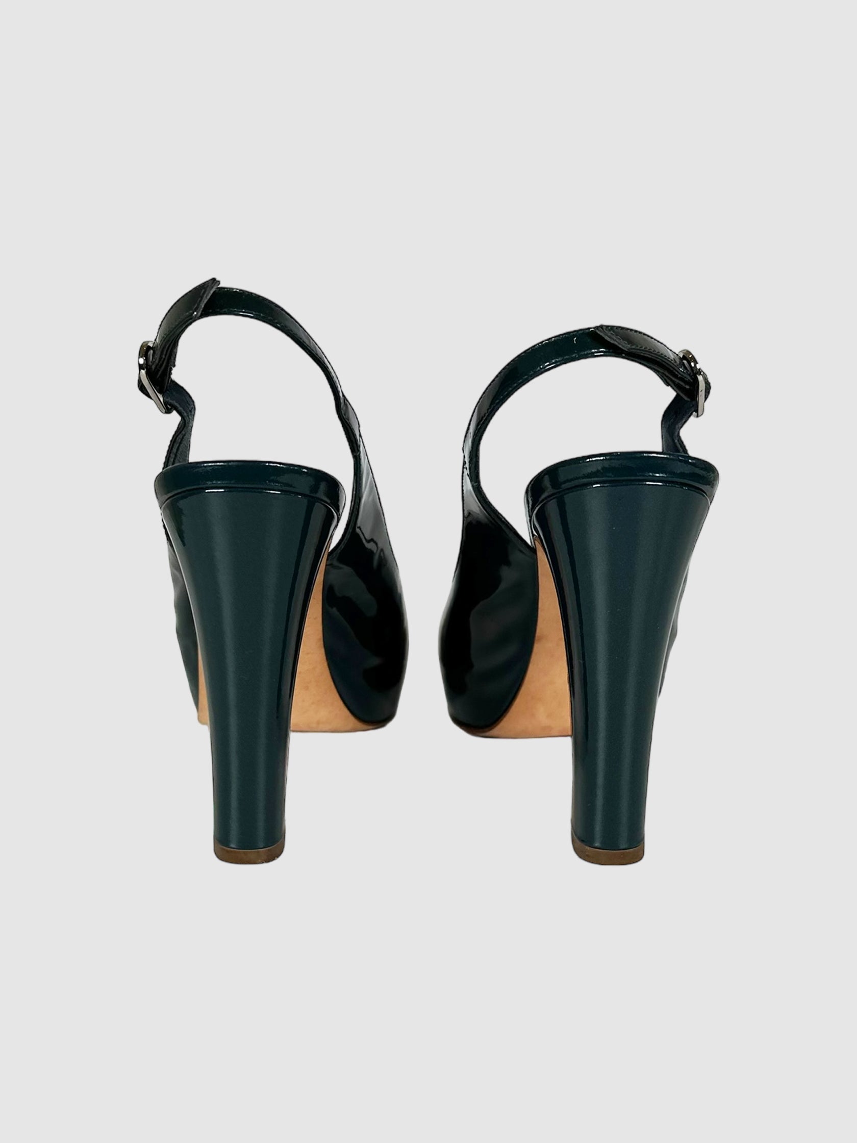Patent Leather Slingback Pumps - Size 7.5