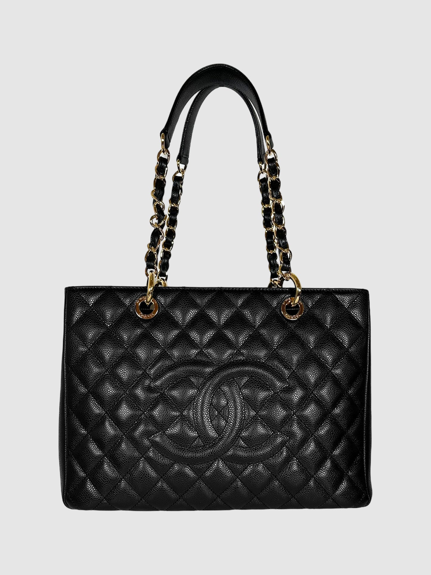 Chanel Black Caviar Grand Shopping Tote Bag Consignment Secondhand Designer Luxury Resale Toronto Trendy