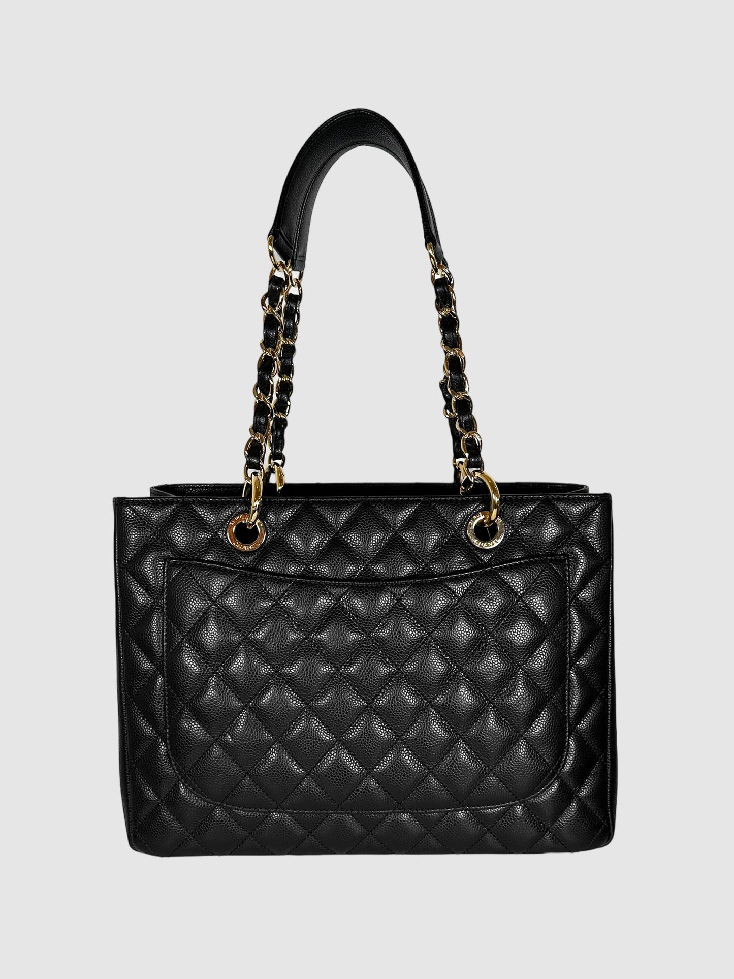 Chanel Black Caviar Grand Shopping Tote Bag Consignment Secondhand Designer Luxury Resale Toronto Trendy