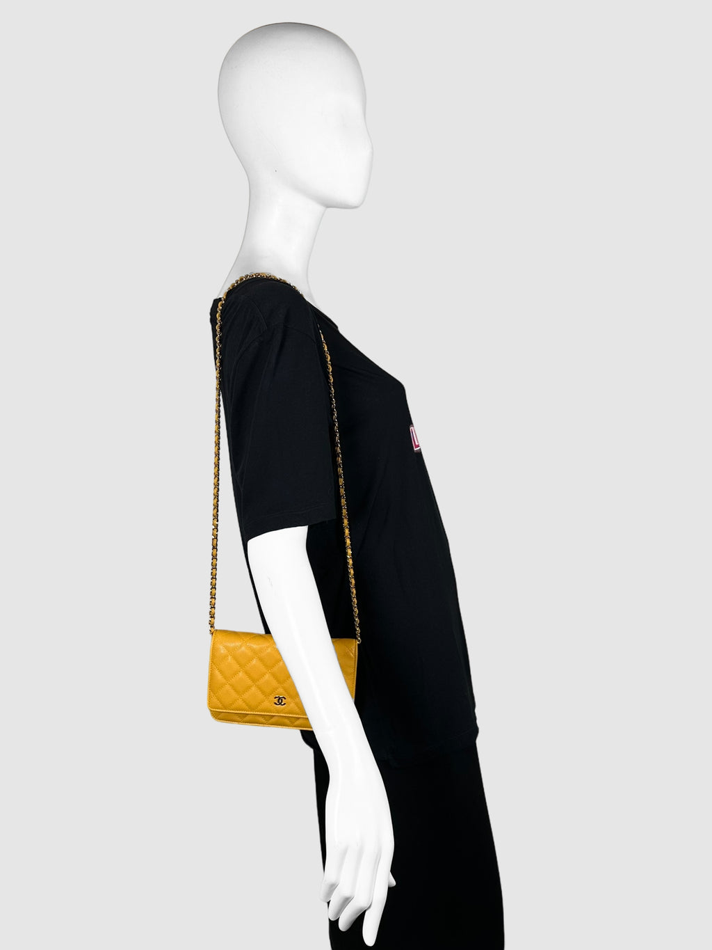 Caviar Quilted Wallet on Chain Bag