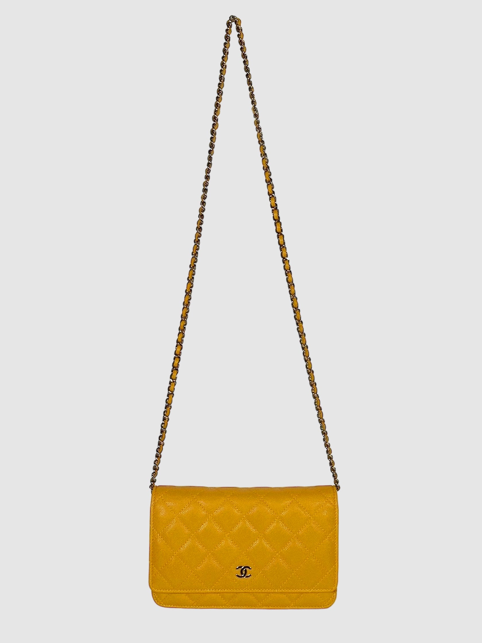 Caviar Quilted Wallet on Chain Bag