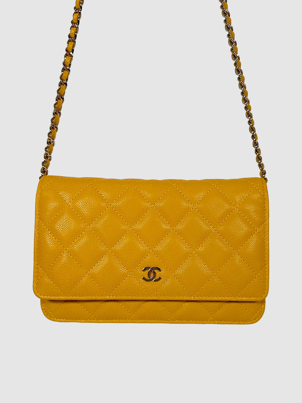 Caviar Quilted Wallet on Chain Bag
