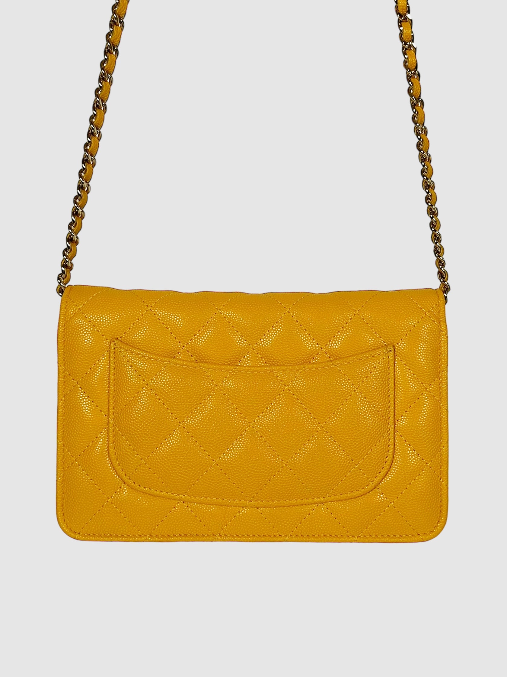 Caviar Quilted Wallet on Chain Bag