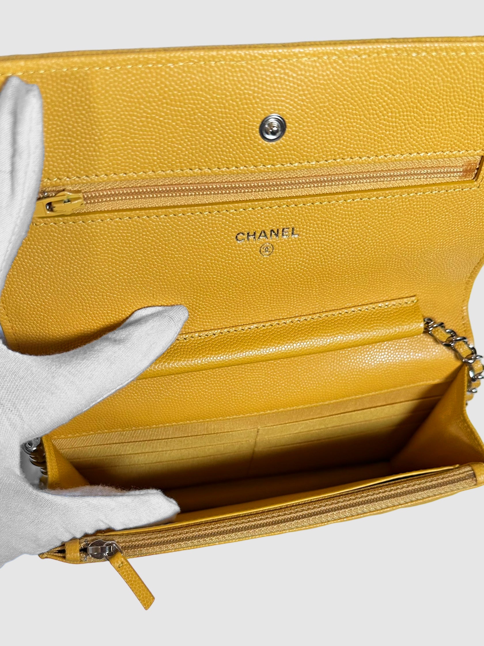 Caviar Quilted Wallet on Chain Bag