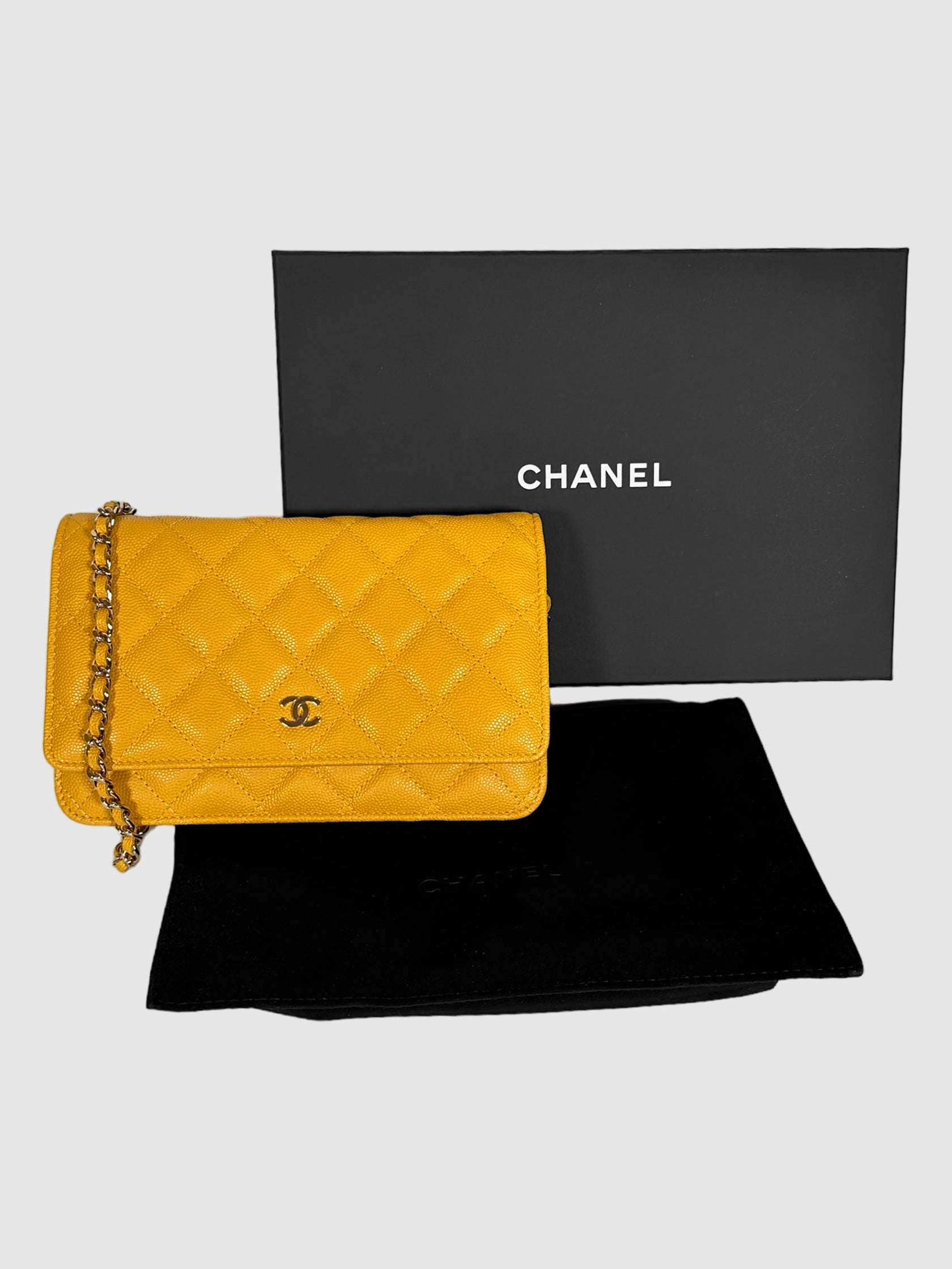 Caviar Quilted Wallet on Chain Bag