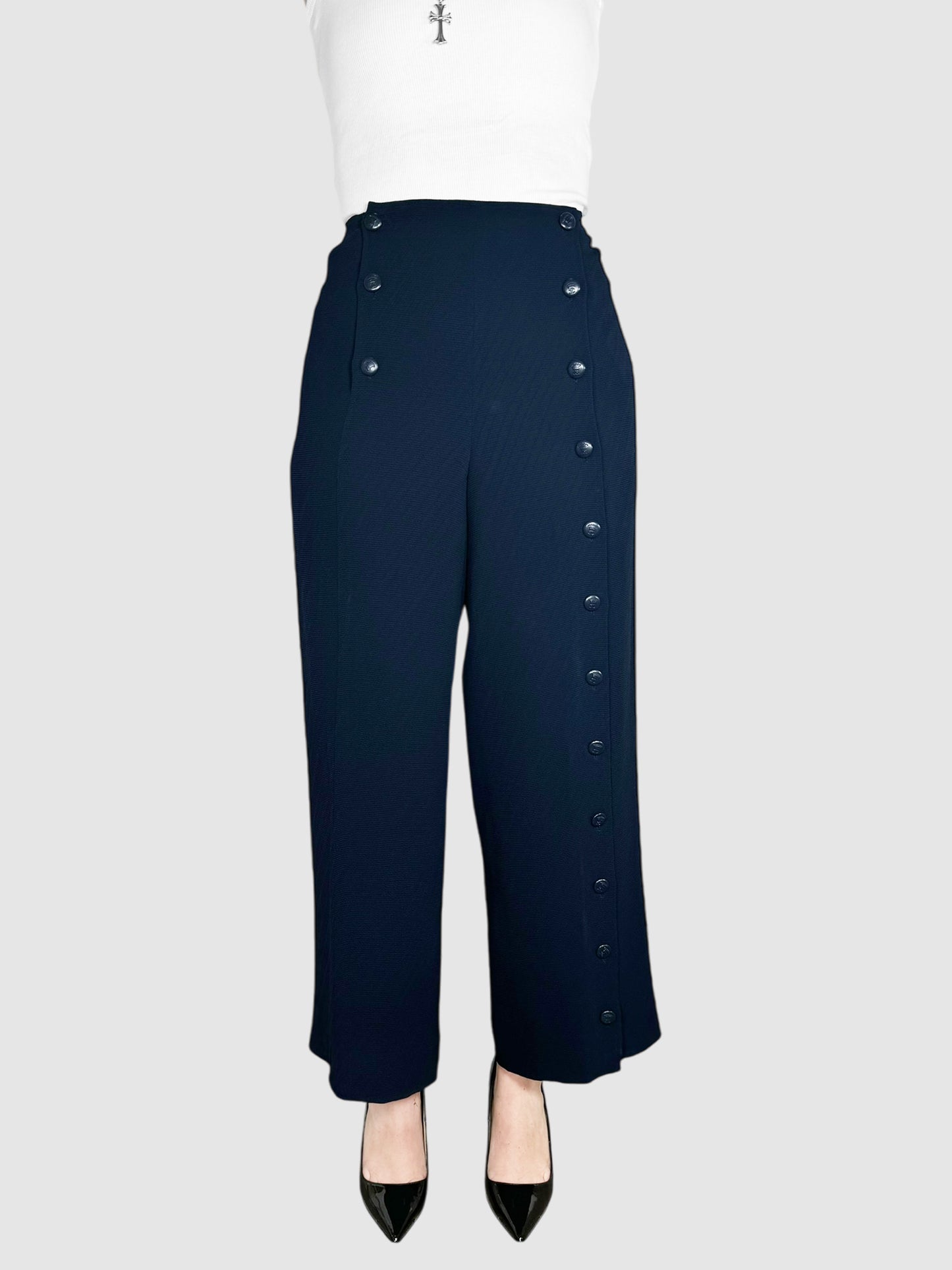 Wide Cropped Sailor Pants - Size 42