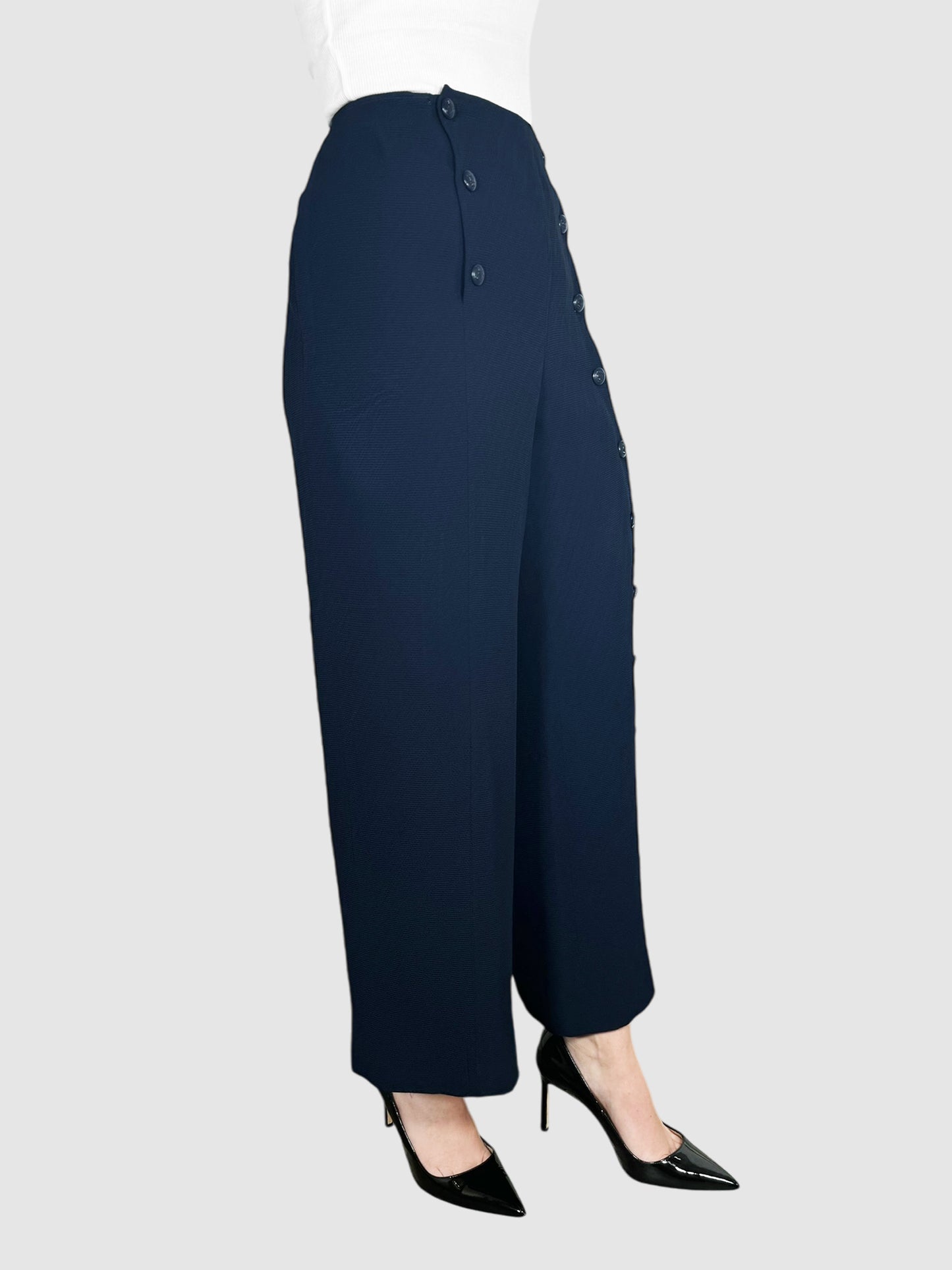 Wide Cropped Sailor Pants - Size 42