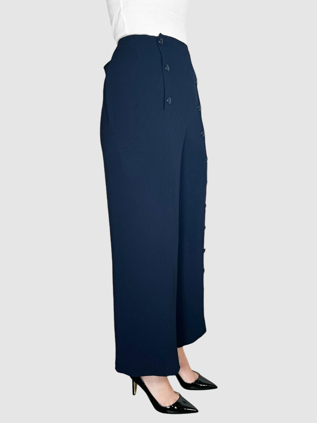 Wide Cropped Sailor Pants - Size 42