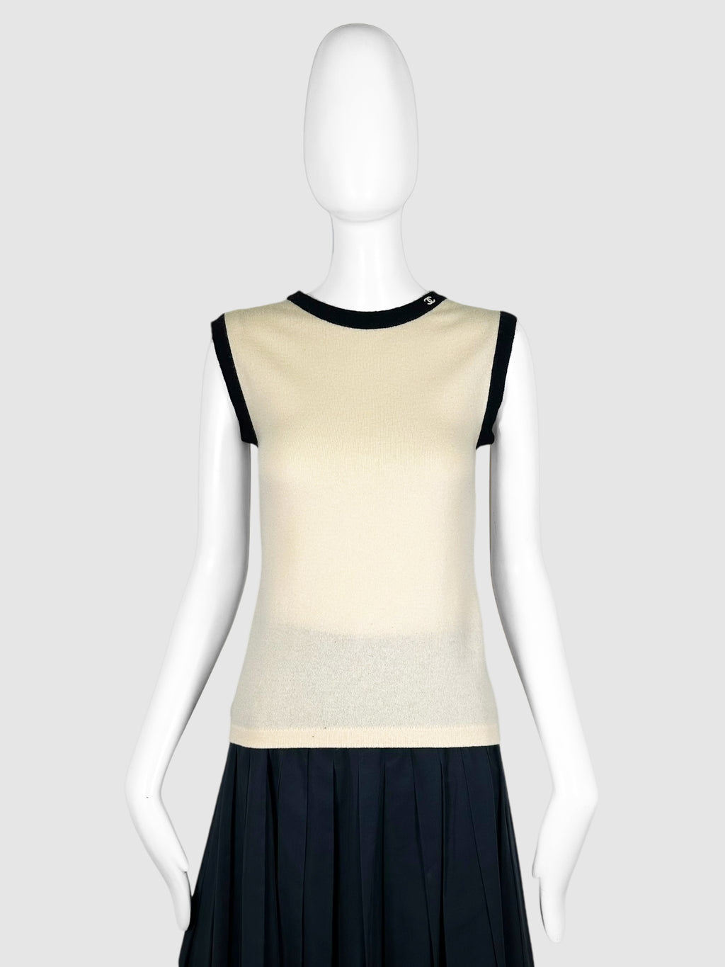 Cashmere Sleeveless Top - Size 38