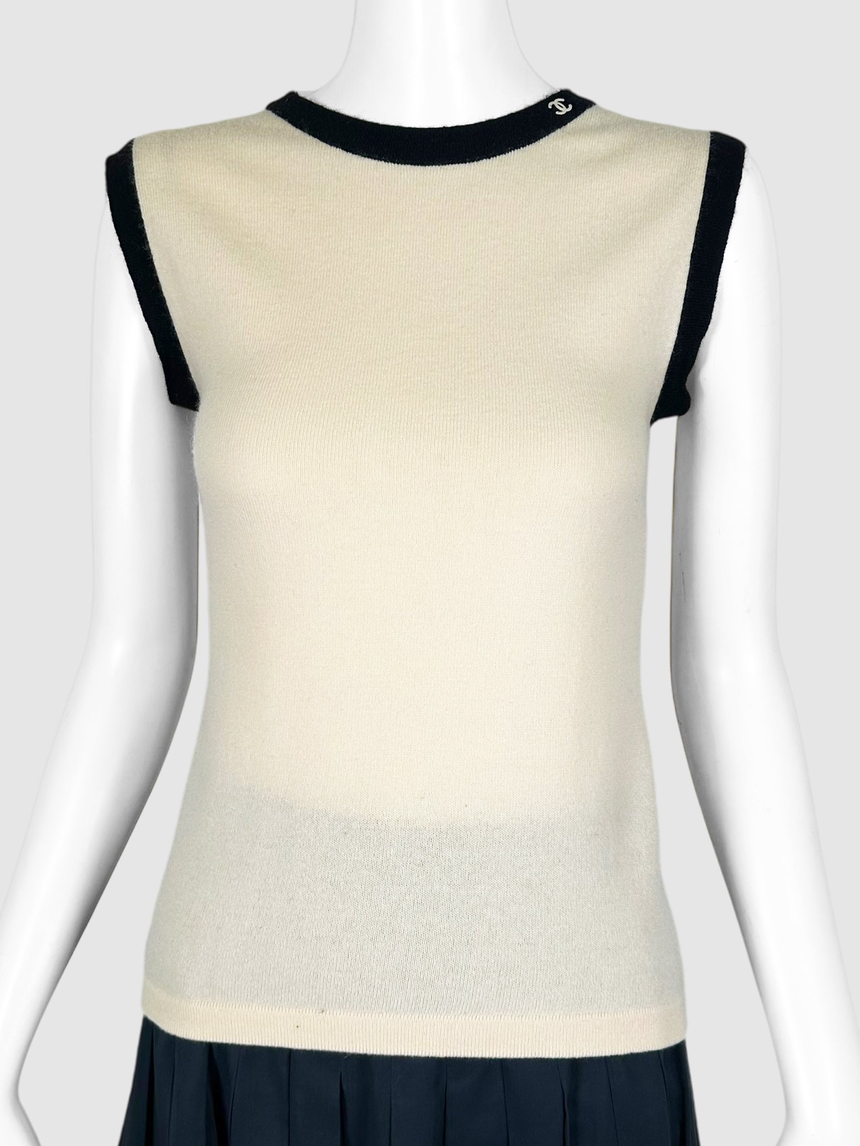 Cashmere Sleeveless Top - Size 38