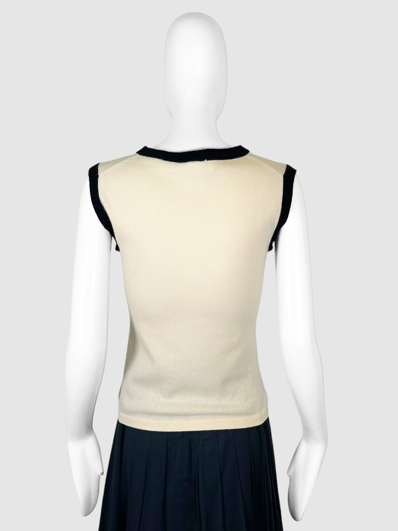 Cashmere Sleeveless Top - Size 38