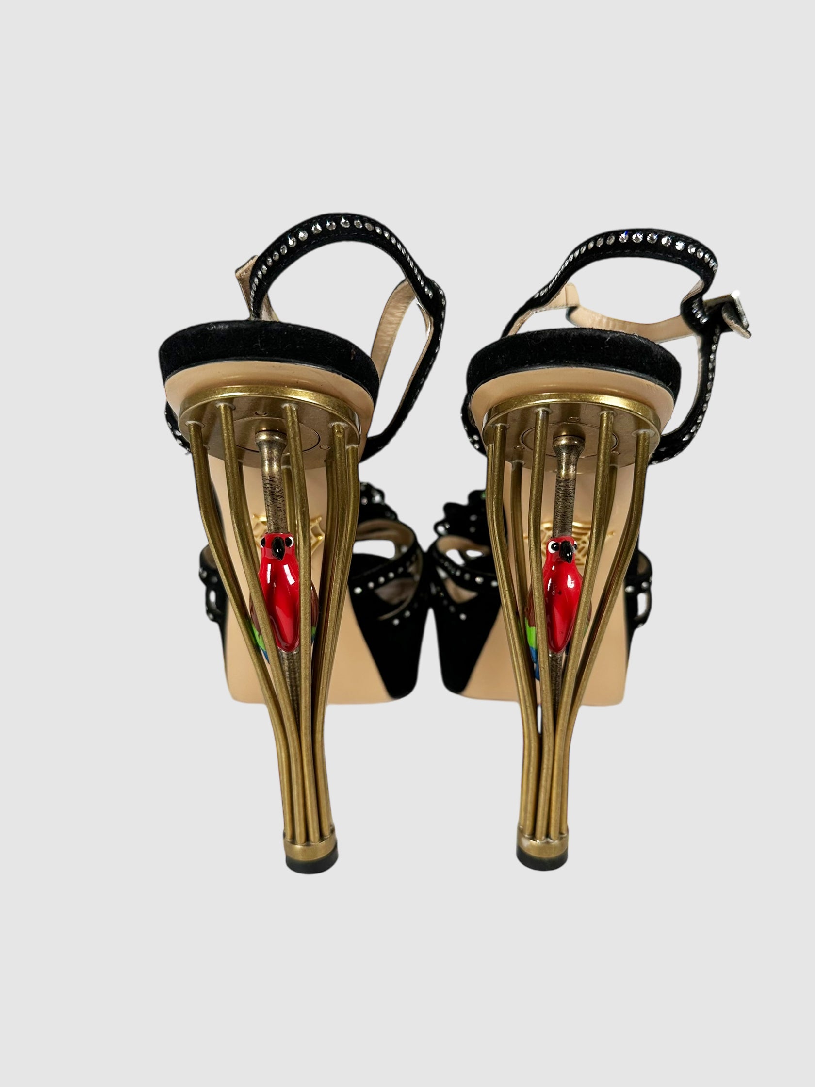 Birds of Paradise Cage Pumps - Size 37