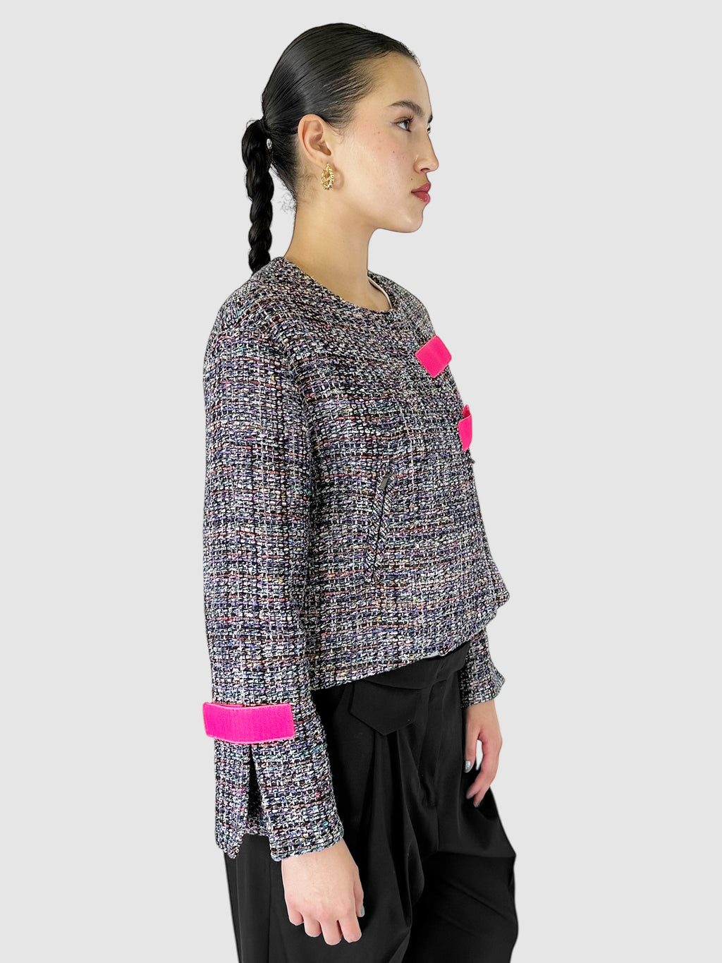 2017 Fantasy Tweed Velcro Jacket - Size 38