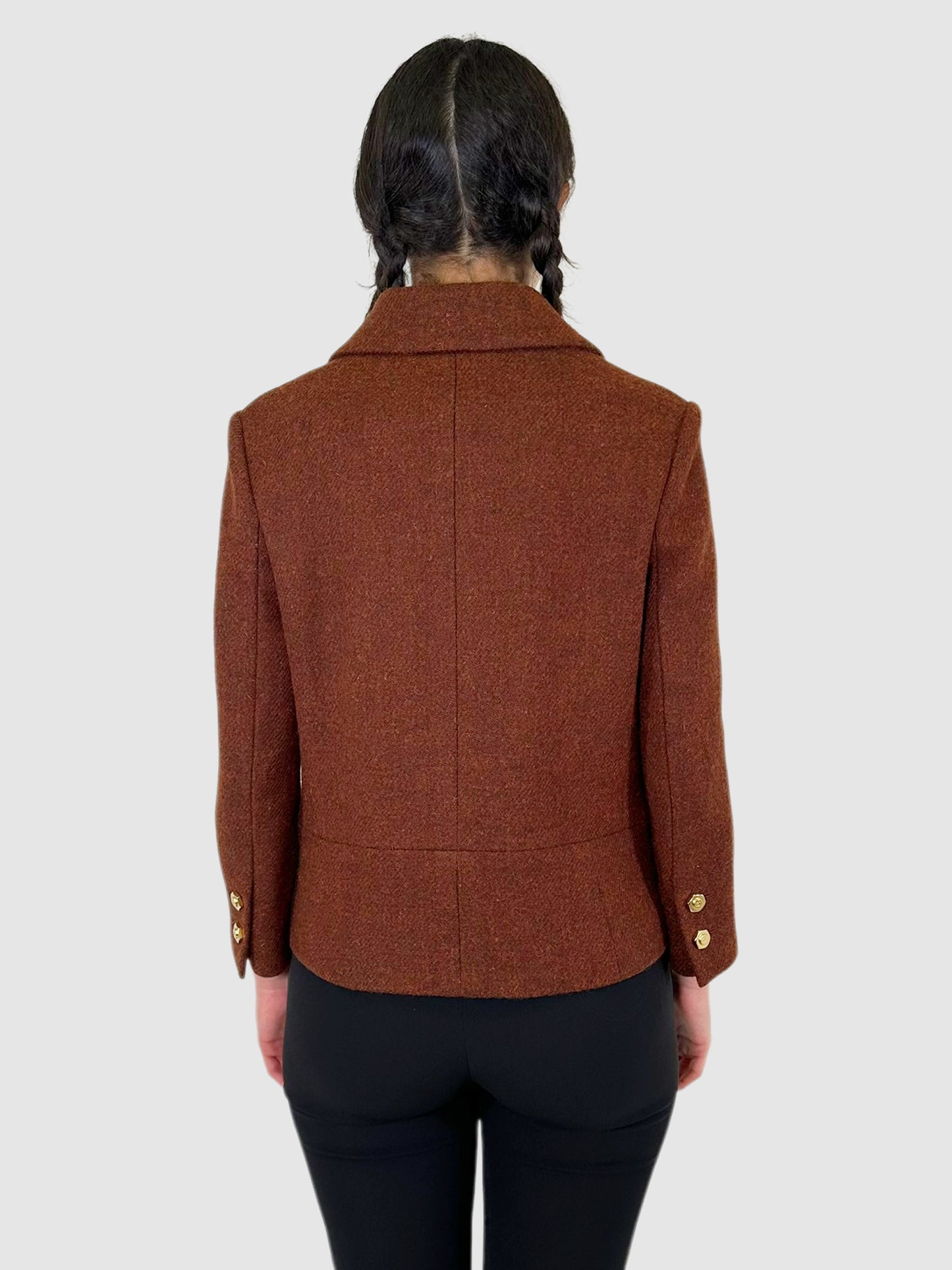 2018 Wool Double-Breasted Blazer - Size 38