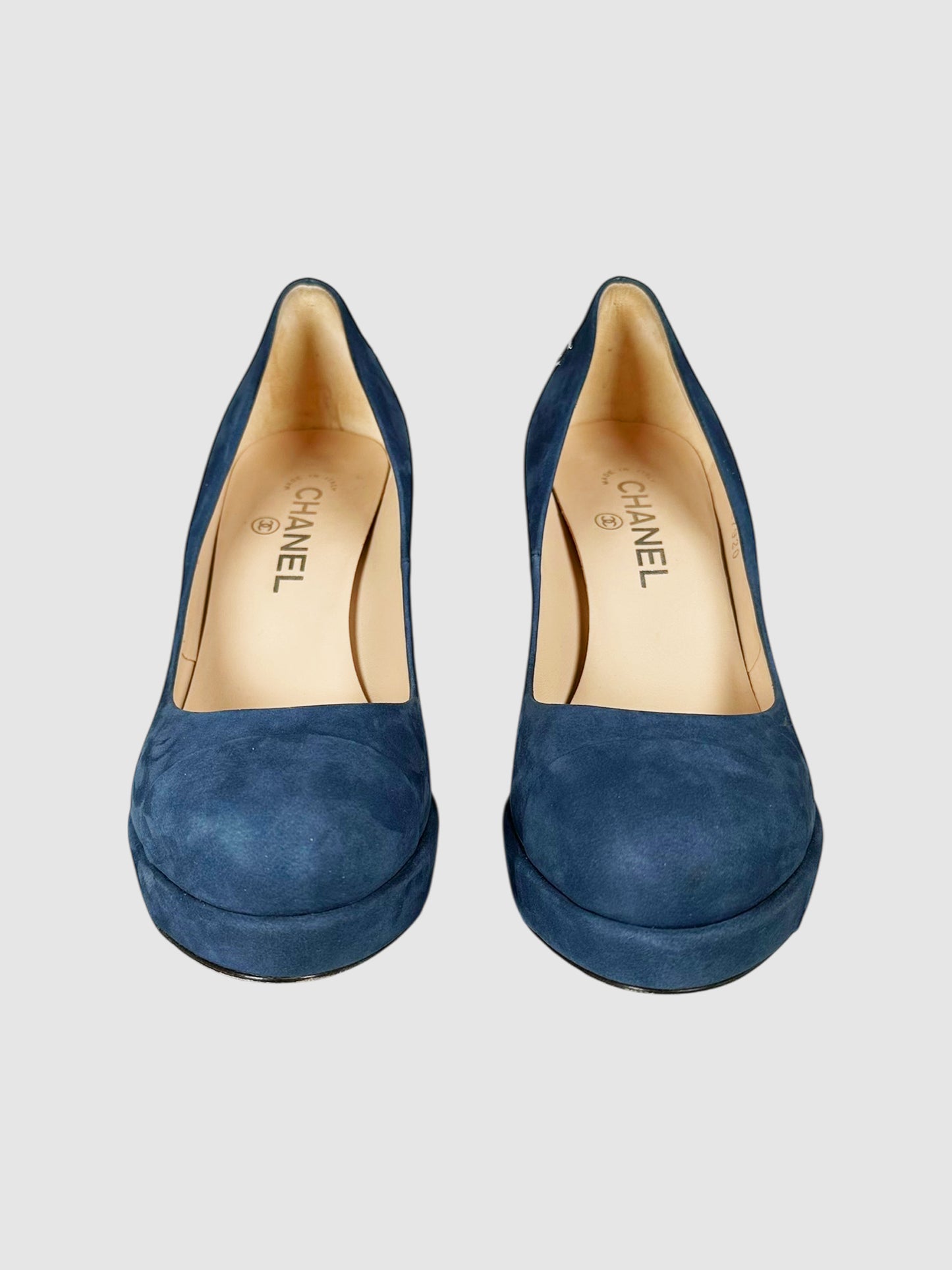 2012 CC Logo Suede Platform Pumps - Size 39.5