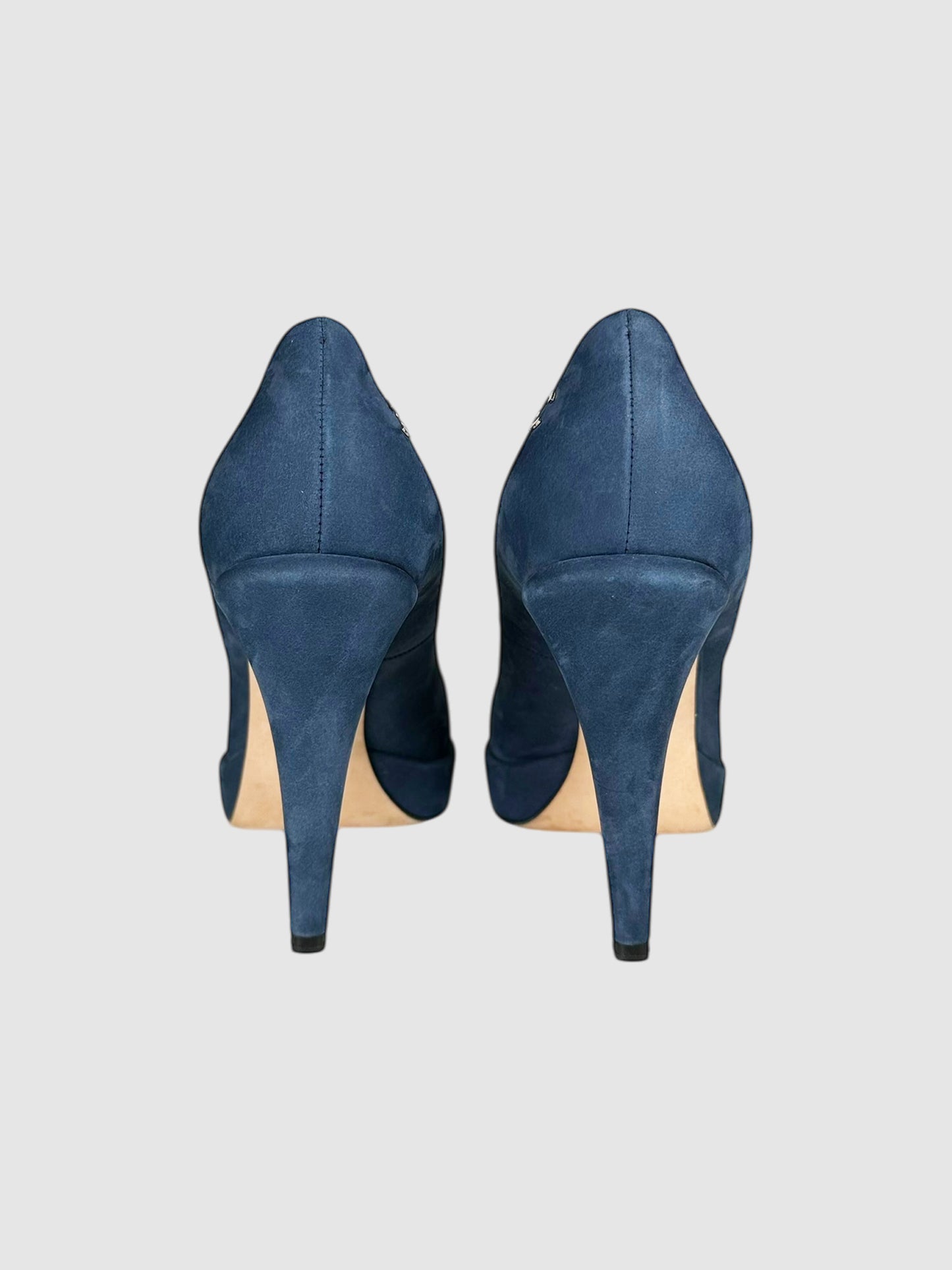 2012 CC Logo Suede Platform Pumps - Size 39.5