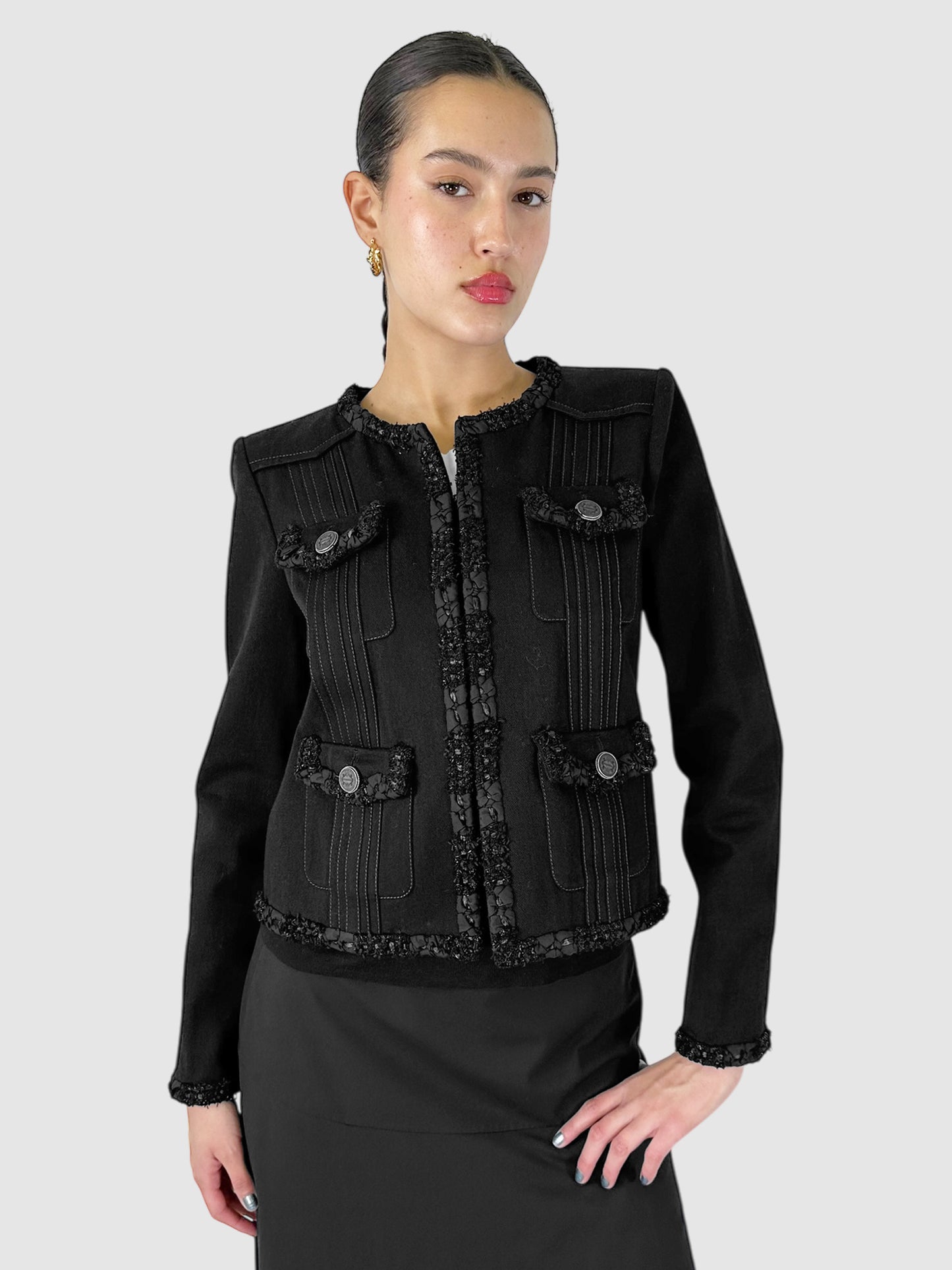 2020 Denim Little Black Jacket  - Size 40