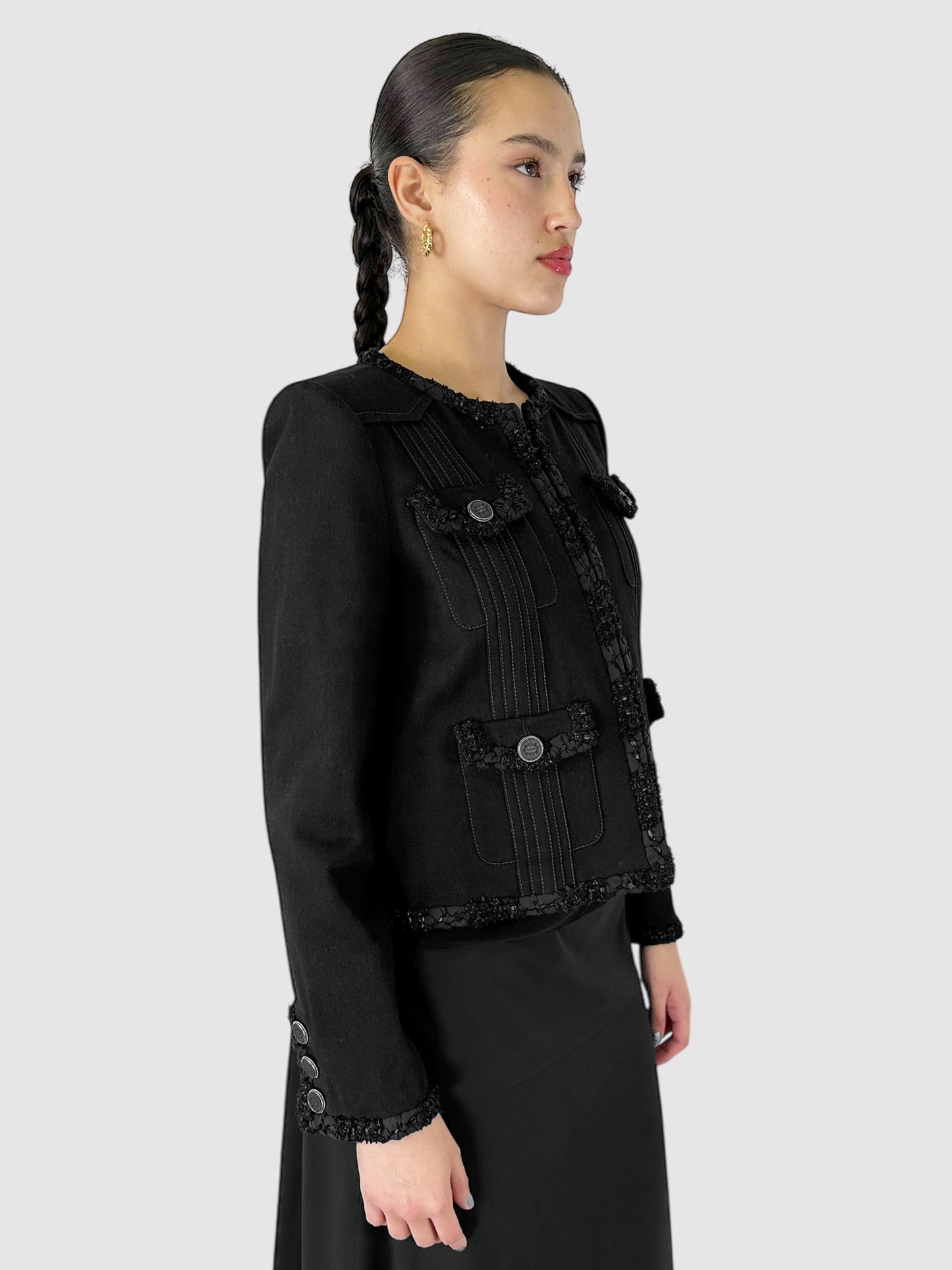 2020 Denim Little Black Jacket  - Size 40