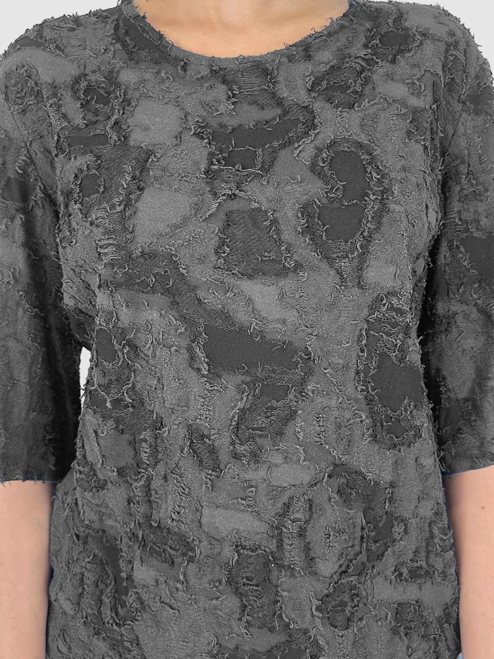 Textured Half-Sleeve Top