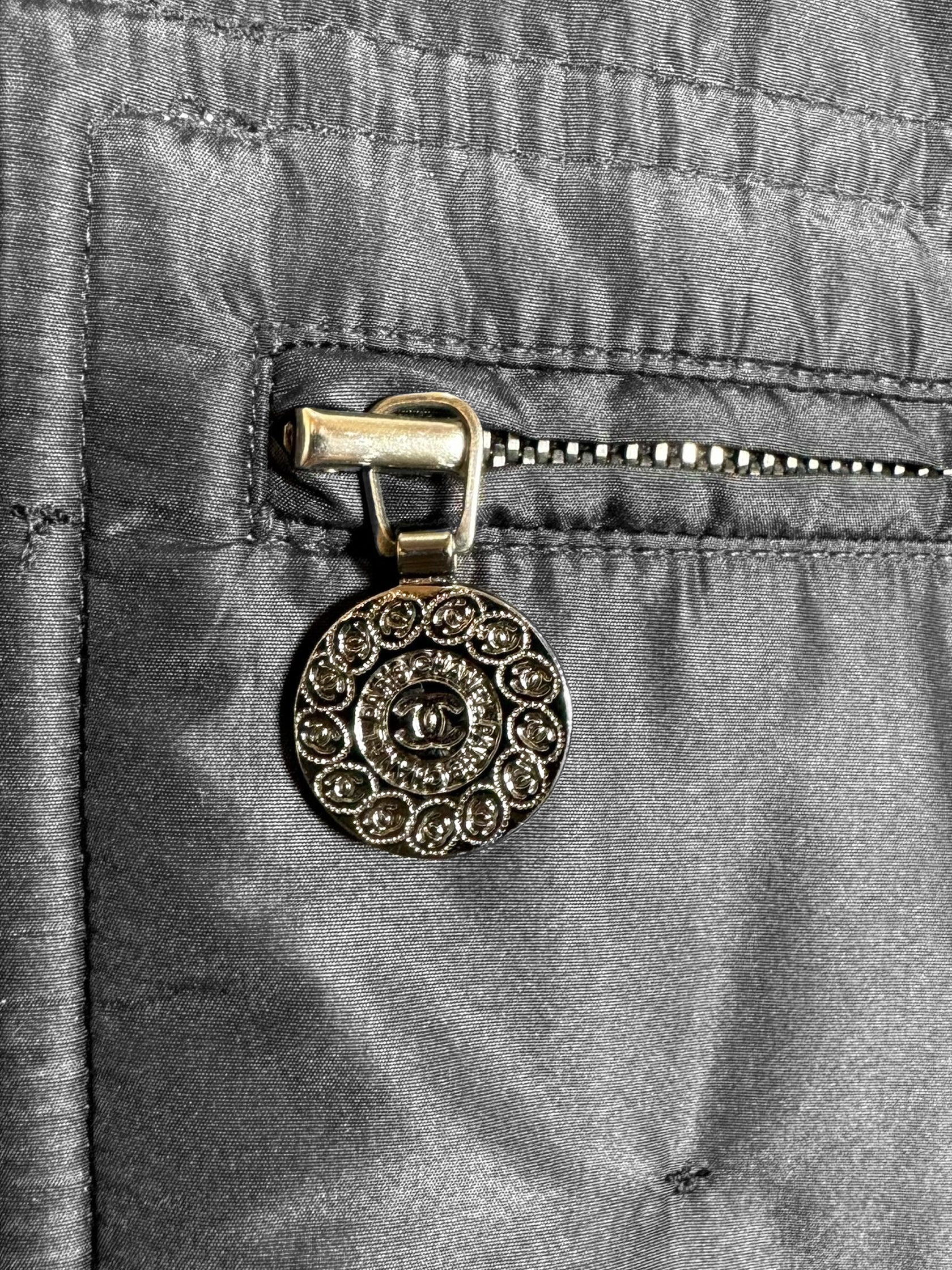 Silk Zip-Up Jacket - Size 36