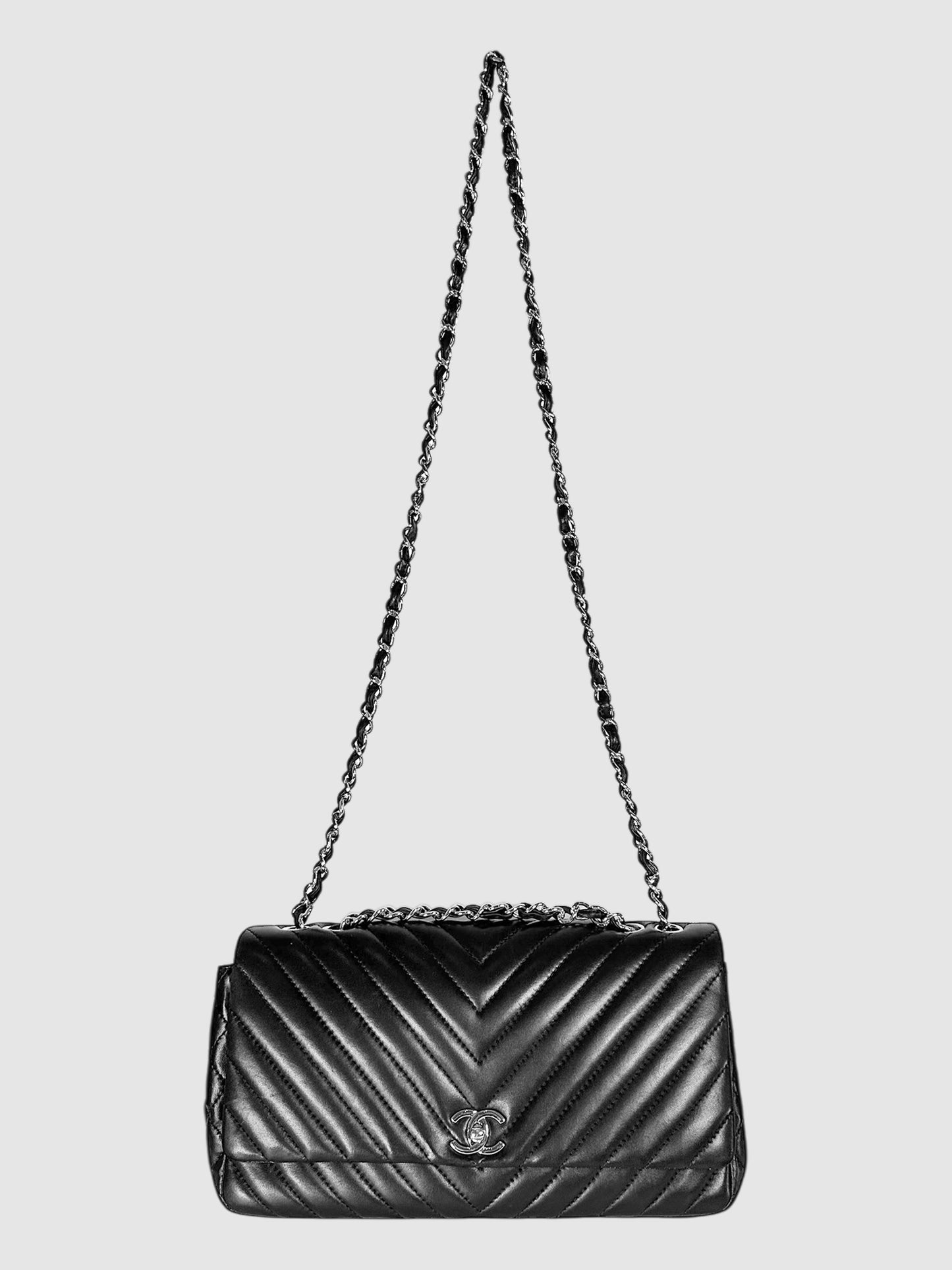 2012-2013 Large Surpique Chevron Flap Bag