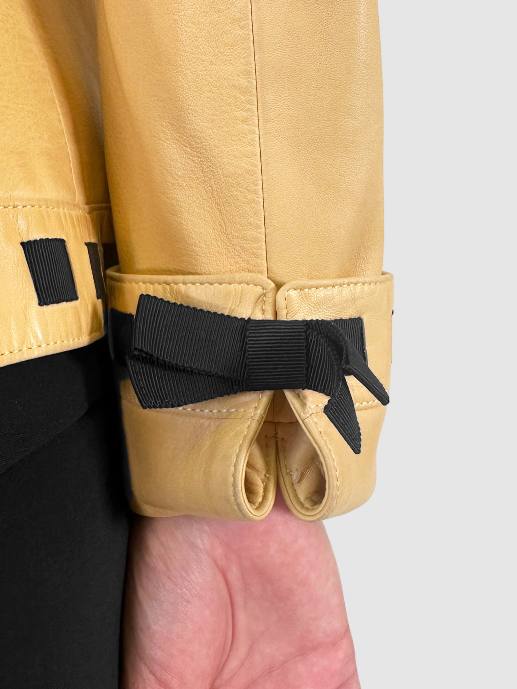 Ribbon Detail Open Front Jacket