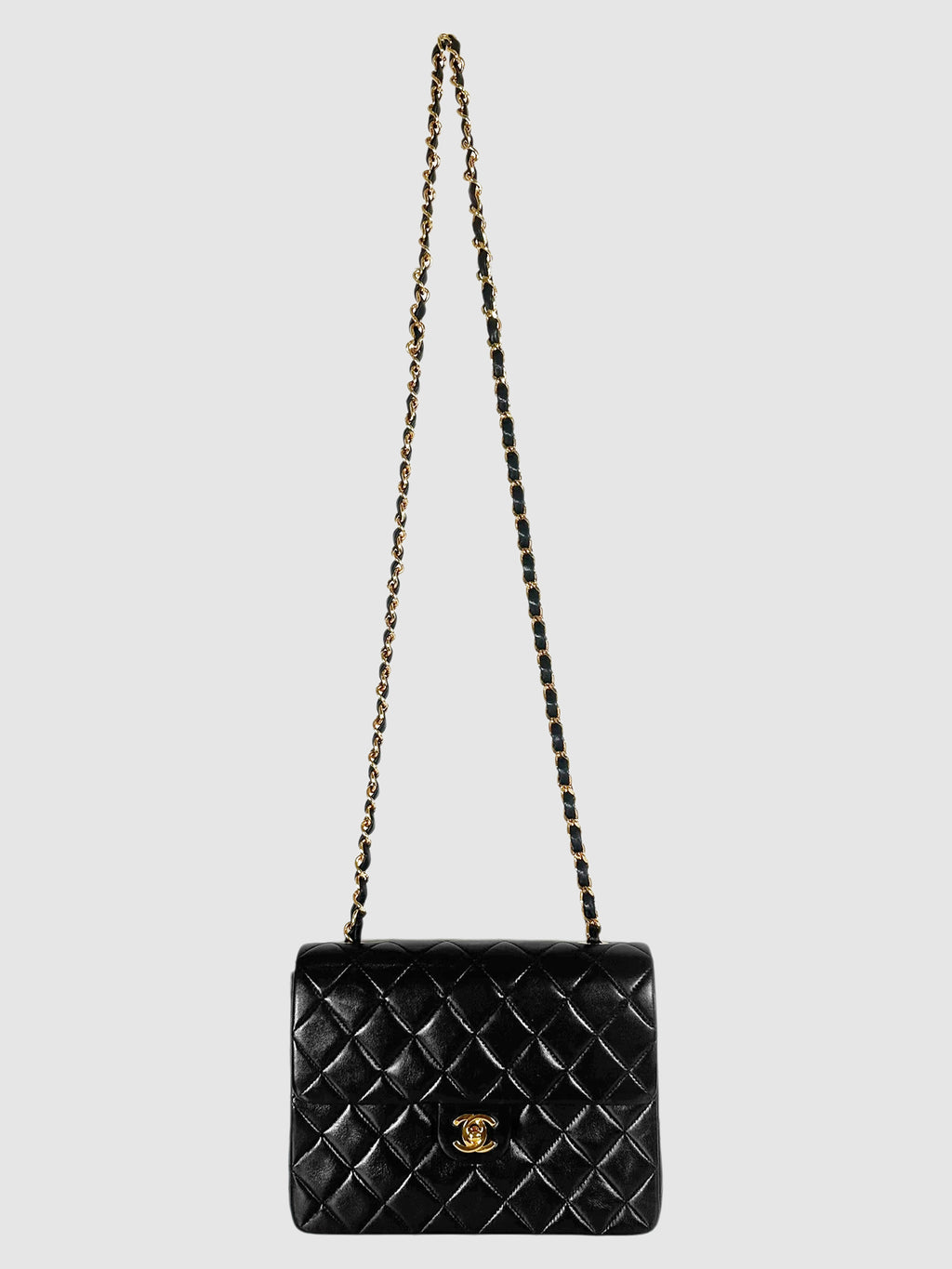 Chanel Black Quilted Leather Coco Mark Flap Bag Luxury Designer Resale Consignment Toronto RealReal VSP Secondhand Vintage pre-owned