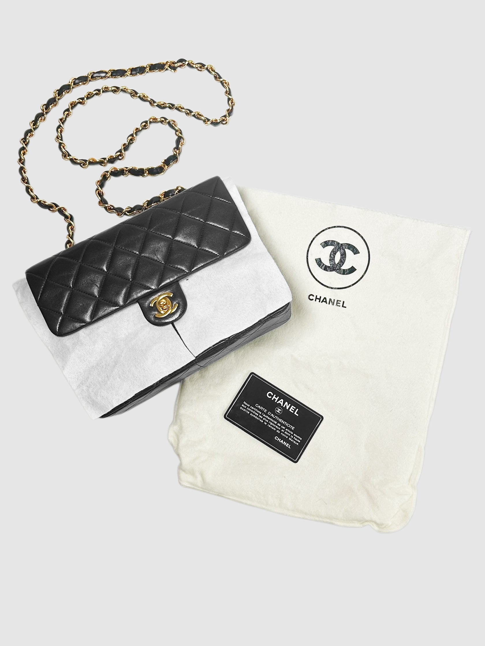 Chanel Black Quilted Leather Coco Mark Flap Bag Luxury Designer Resale Consignment Toronto RealReal VSP Secondhand Vintage pre-owned