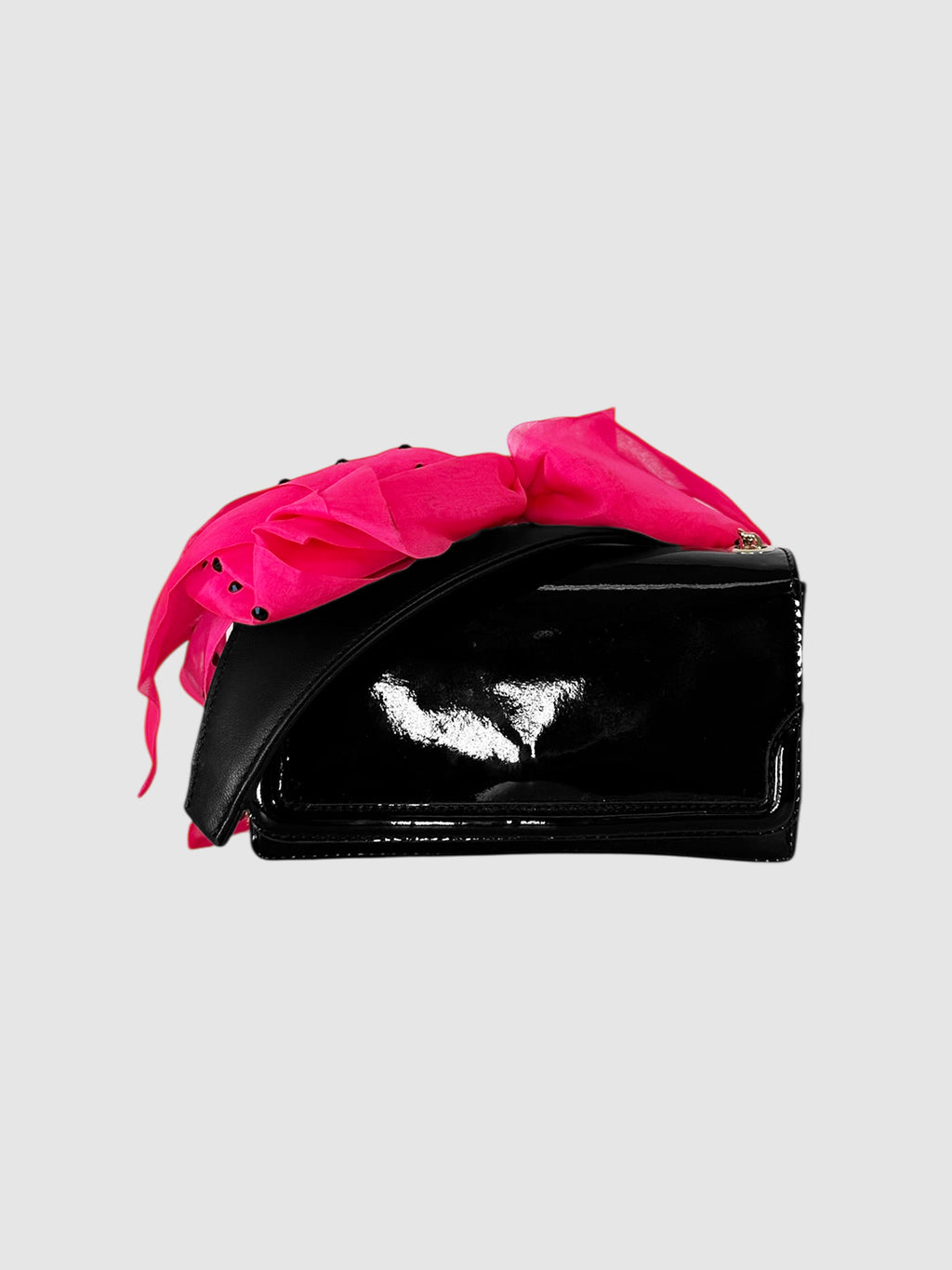 Sequinned Bow Adorned Strap Bag