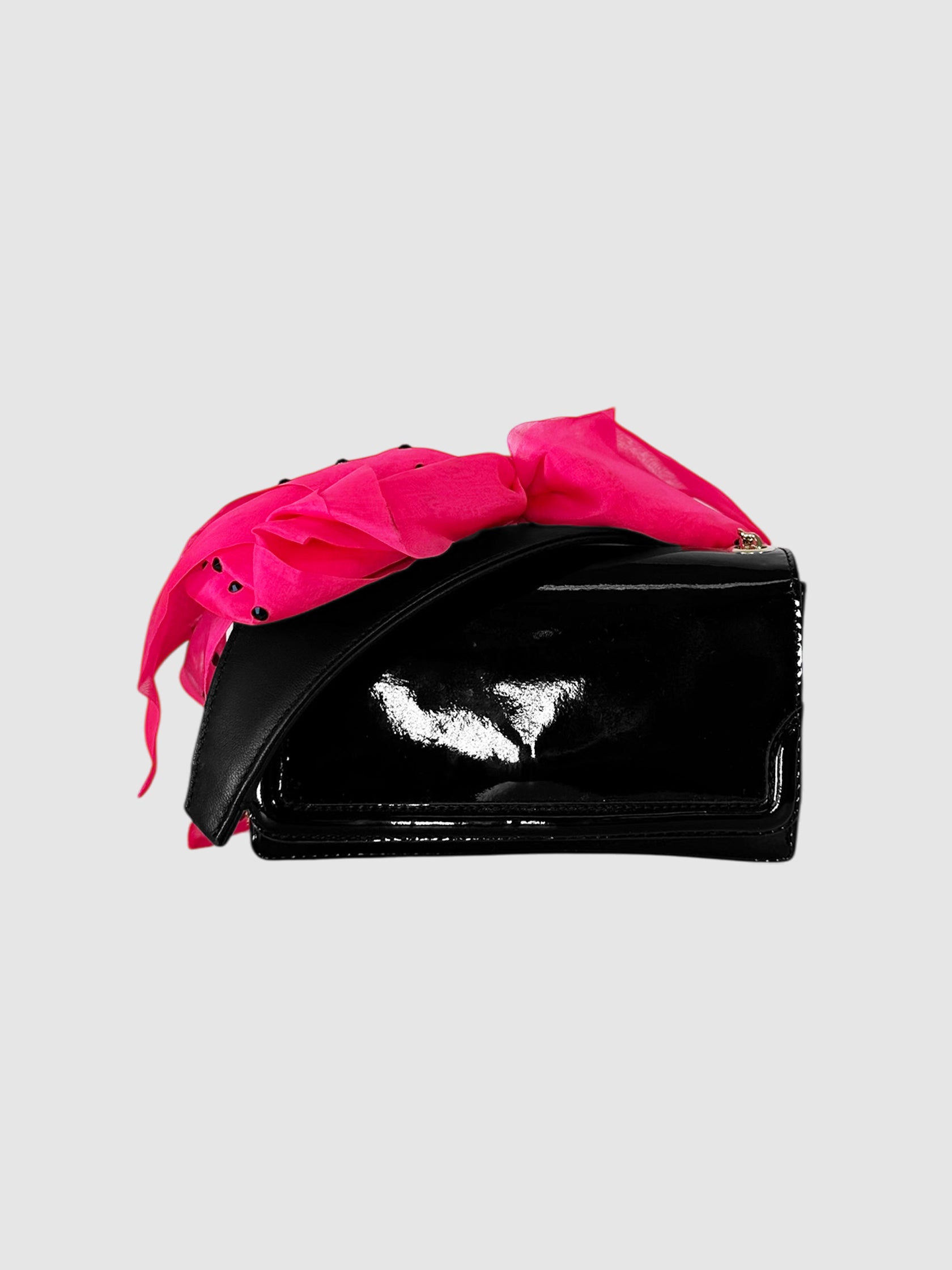Sequinned Bow Adorned Strap Bag