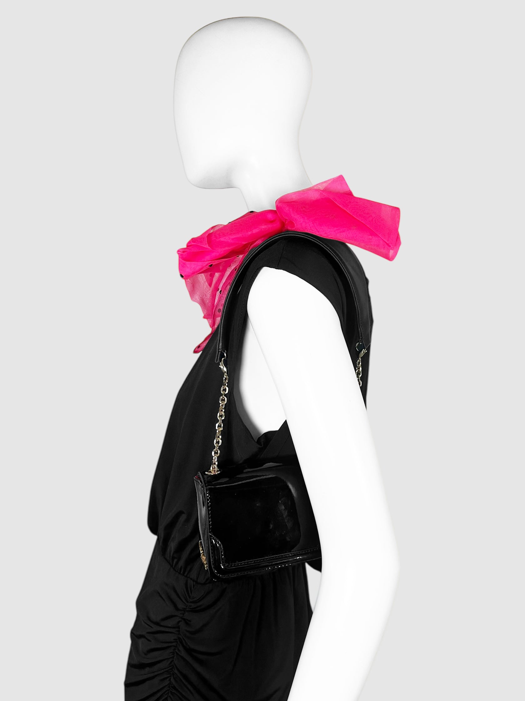 Sequinned Bow Adorned Strap Bag